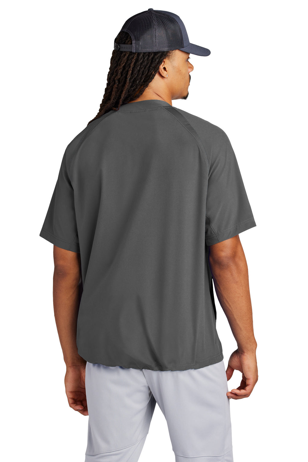 Sport-Tek Repeat 1/2-Zip Short Sleeve Jacket JST489 - Iron Grey - back