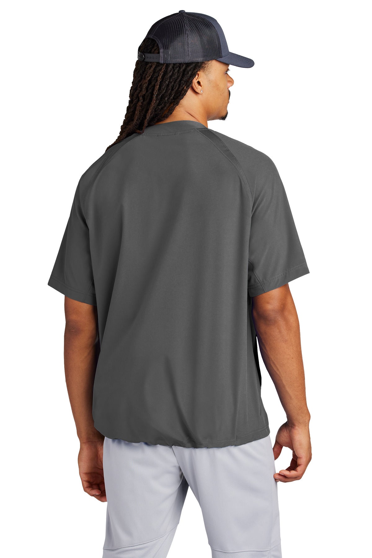 Sport-Tek Repeat 1/2-Zip Short Sleeve Jacket JST489 - Iron Grey - back