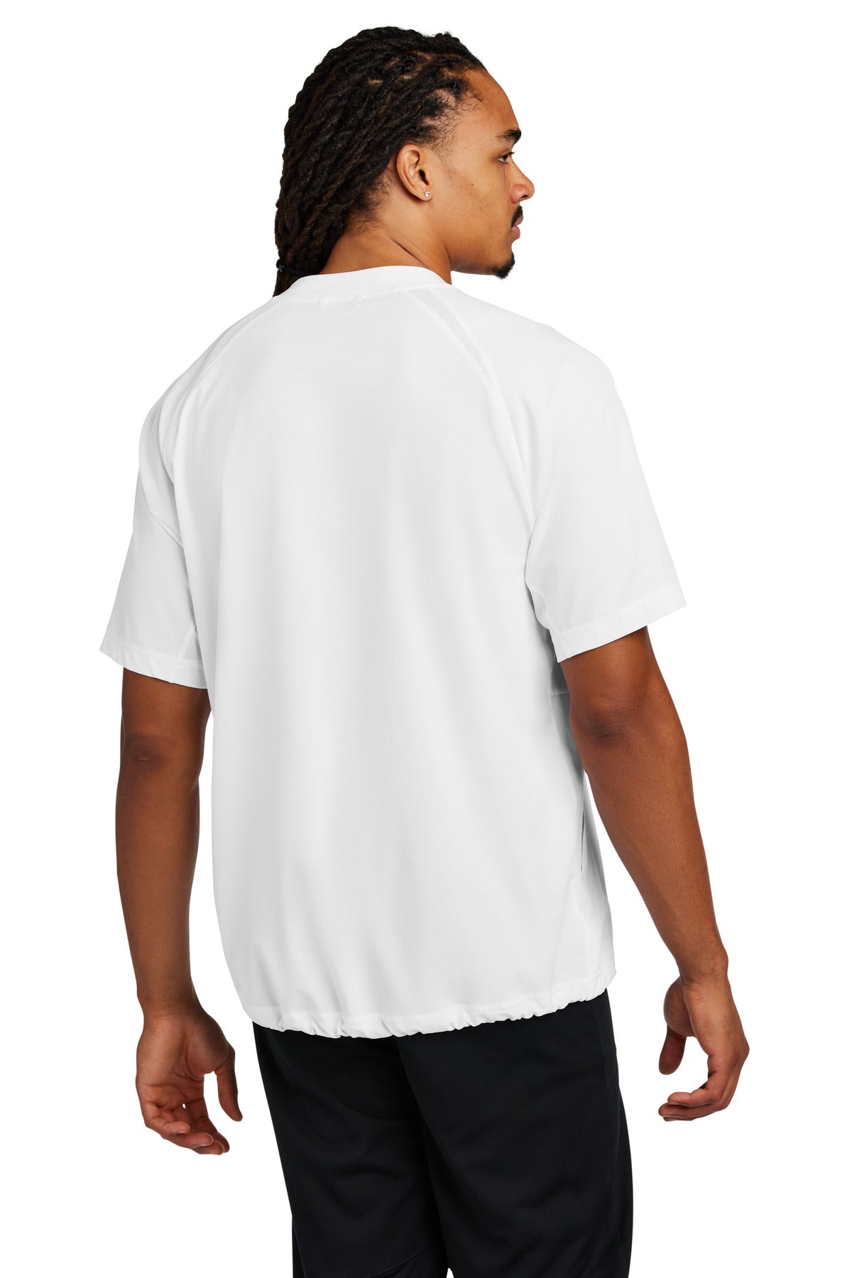 Sport-Tek Repeat 1/2-Zip Short Sleeve Jacket JST489 - White - back