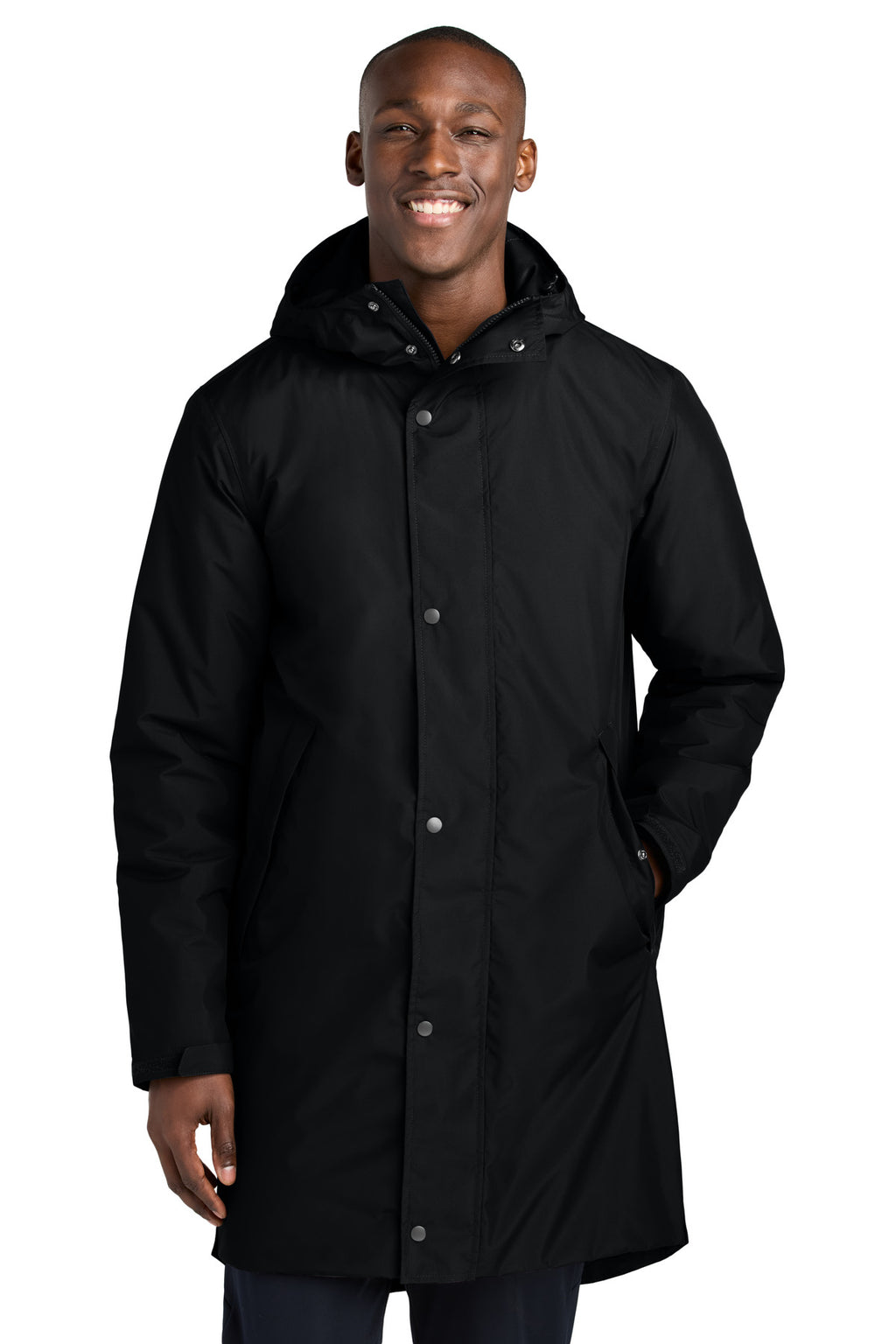 Sport-Tek Waterproof Insulated Sideline Parka JST55 - Black - front