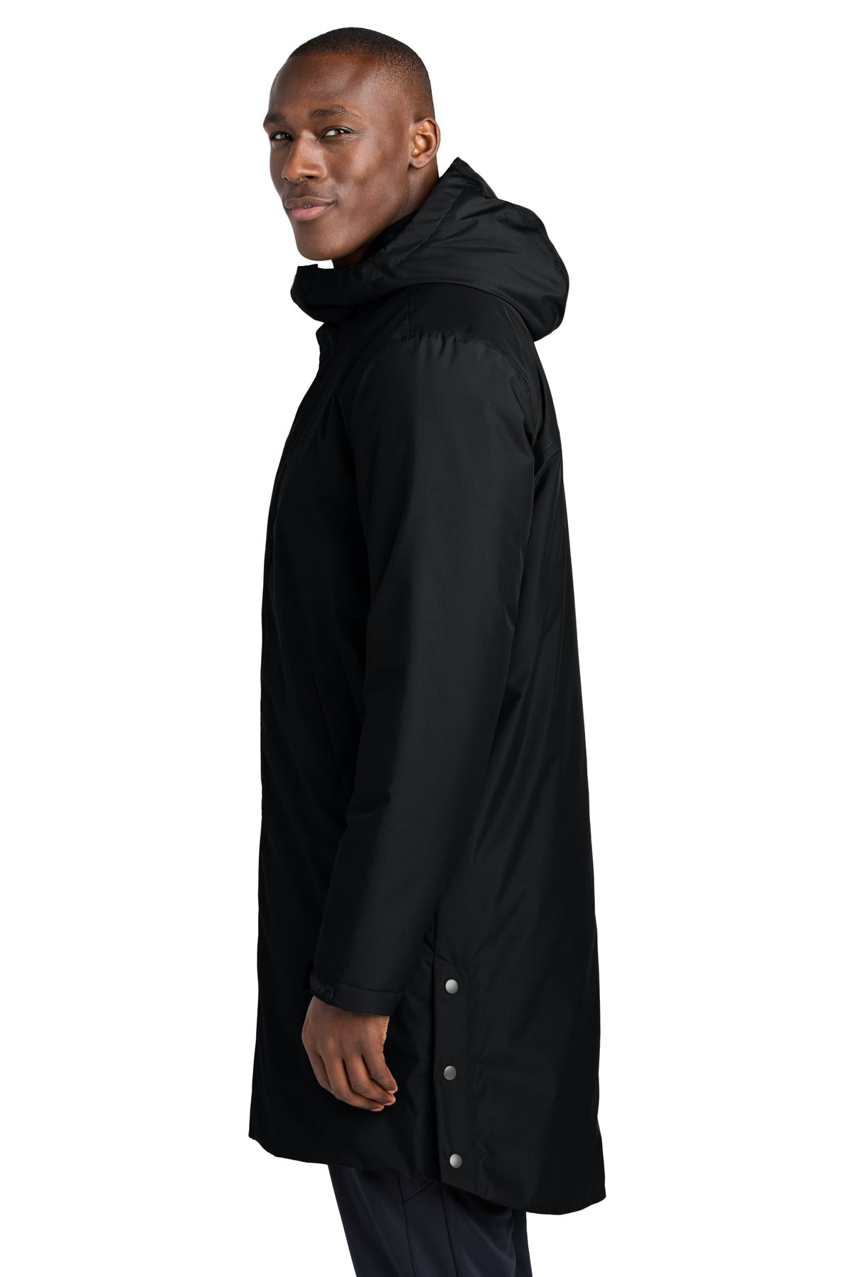 Sport-Tek Waterproof Insulated Sideline Parka JST55 - Black - side