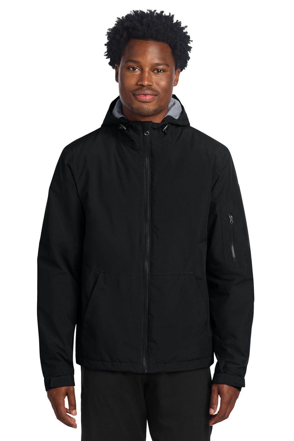 Sport-Tek Waterproof Insulated Jacket JST56 - Black - front