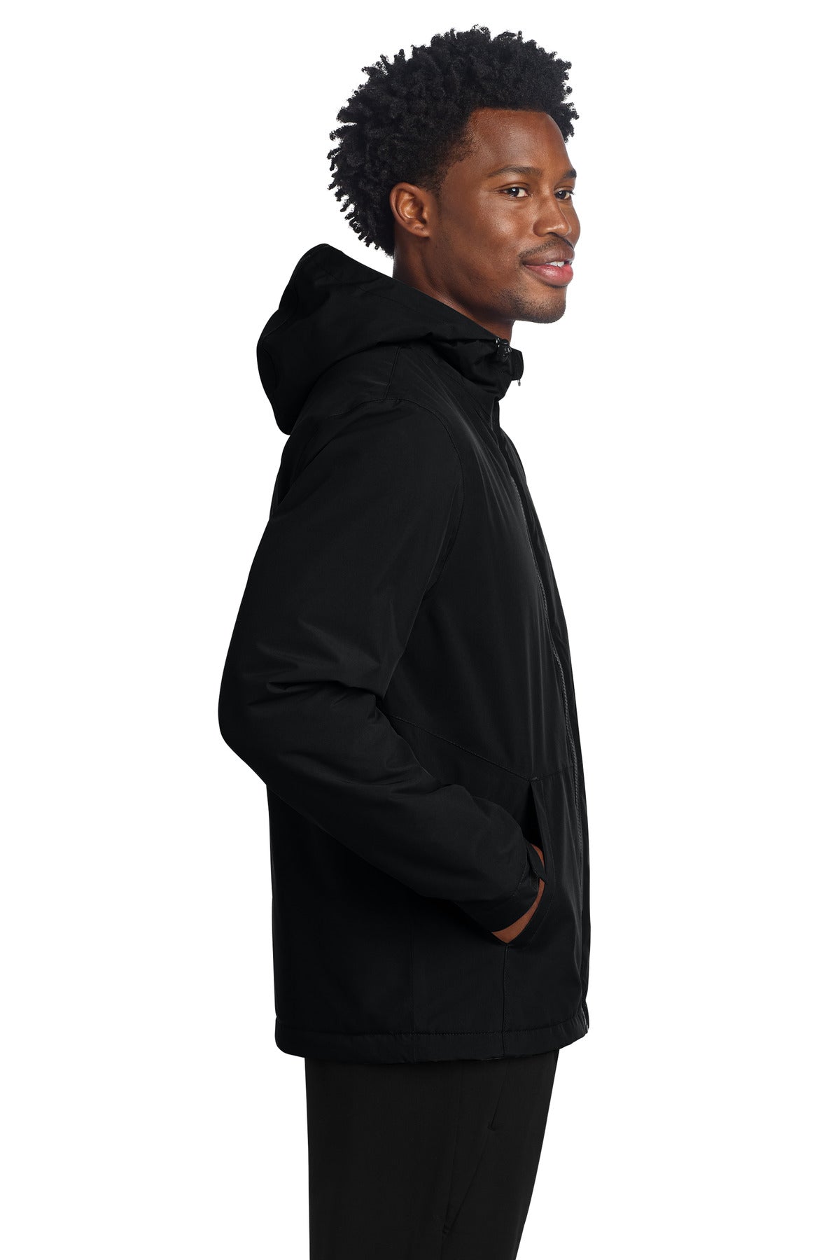 Sport-Tek Waterproof Insulated Jacket JST56 - Black - side
