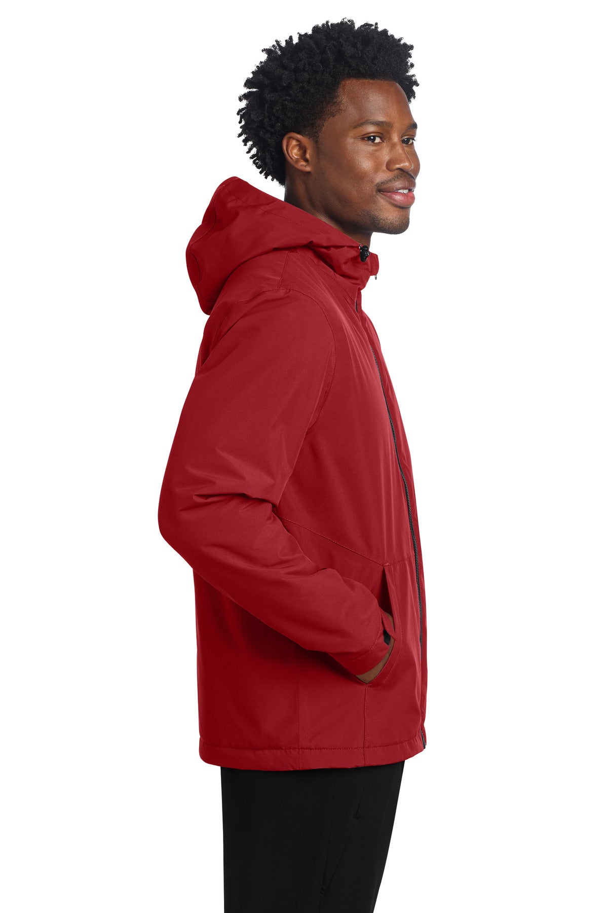 Sport-Tek Waterproof Insulated Jacket JST56 - Deep Red - side
