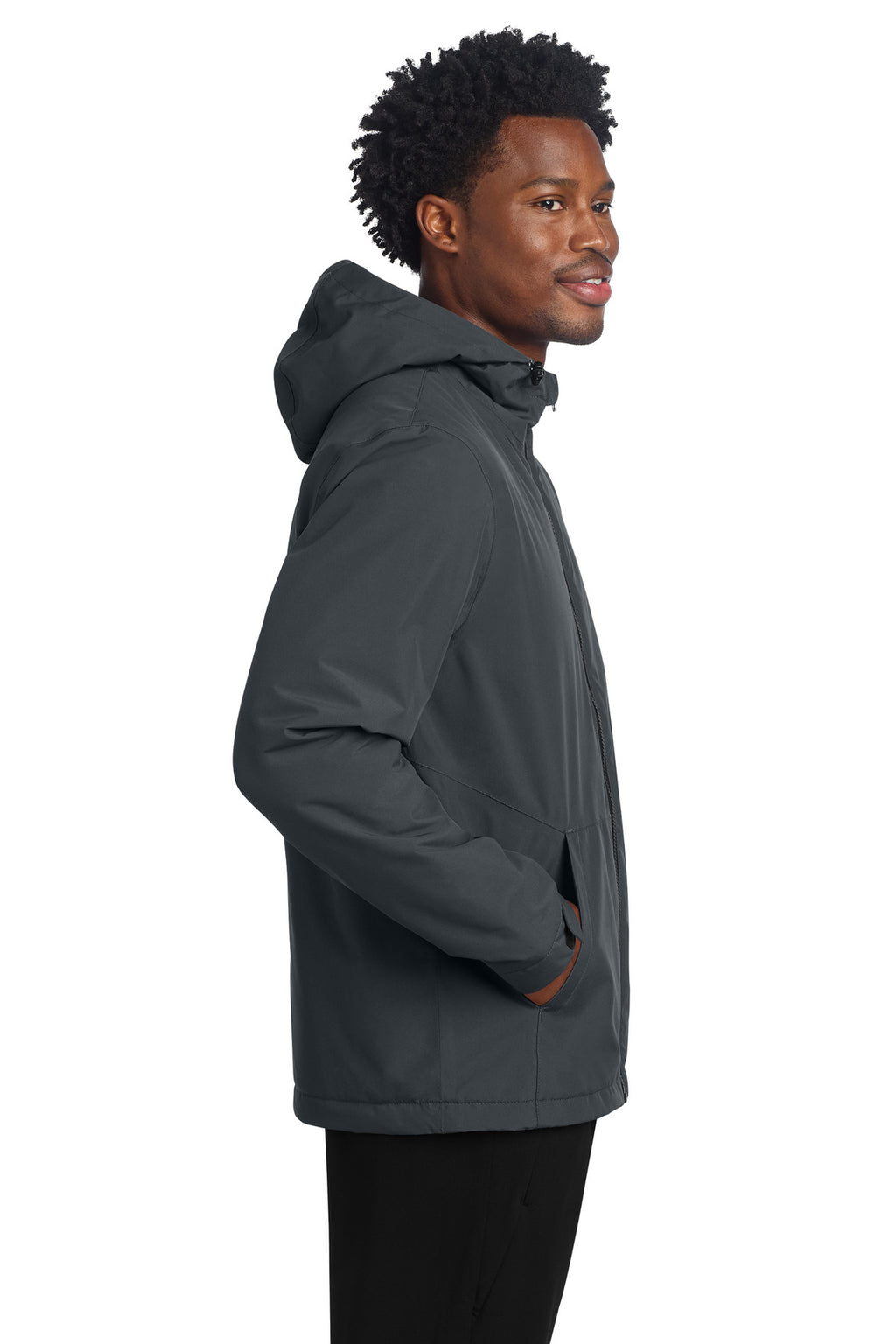 Sport-Tek Waterproof Insulated Jacket JST56 - Graphite - side