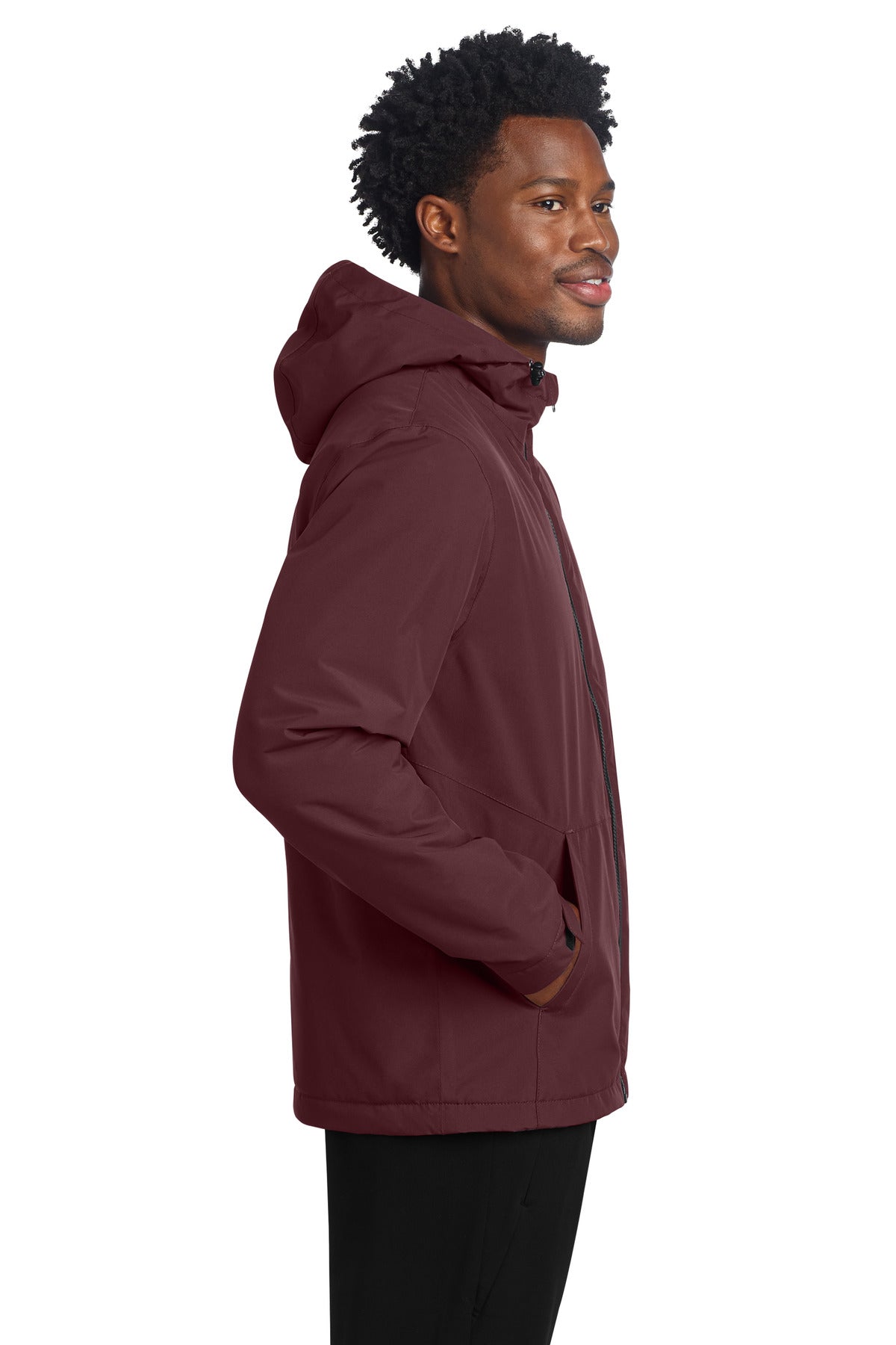 Sport-Tek Waterproof Insulated Jacket JST56 - Maroon - side