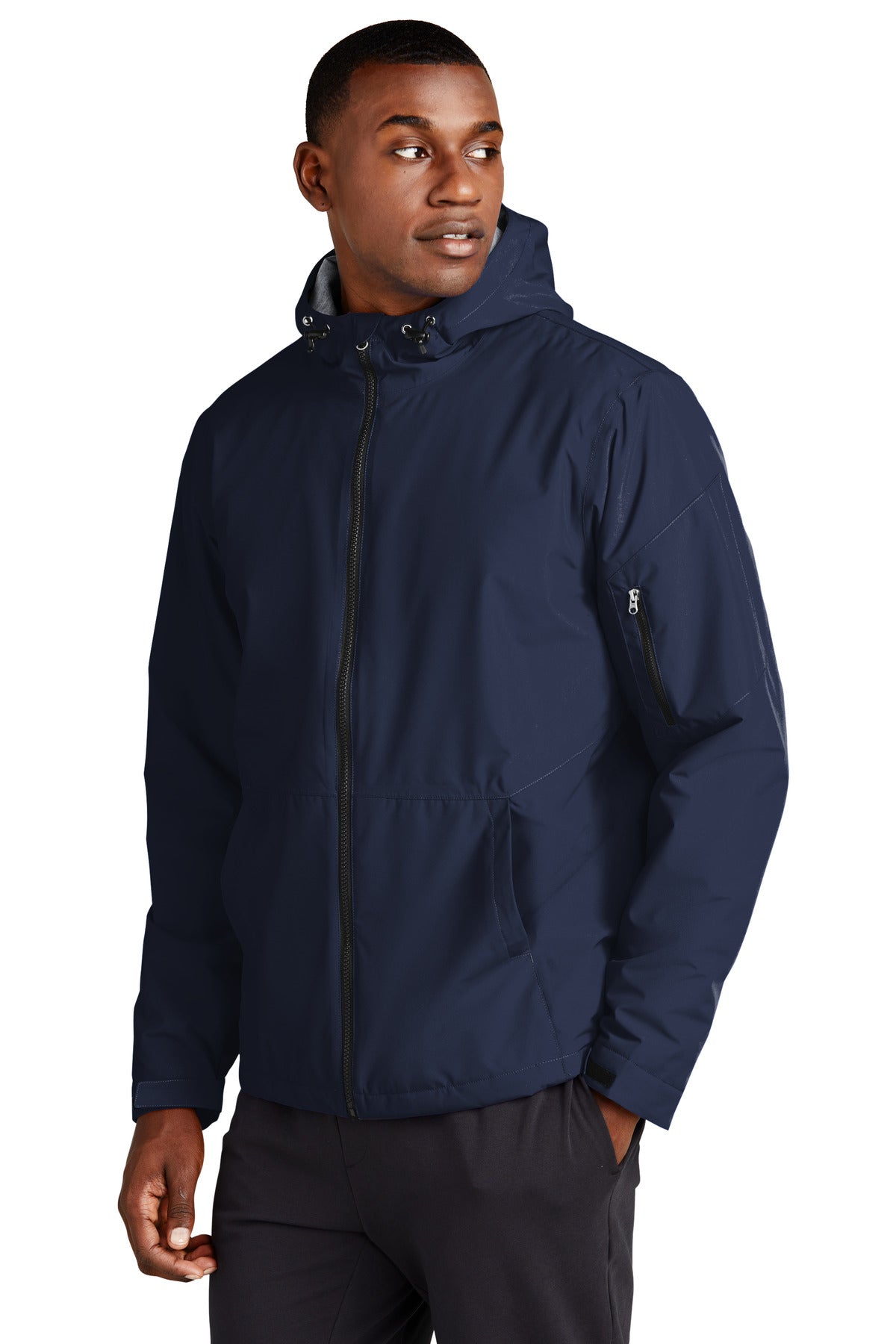 Sport-Tek Waterproof Insulated Jacket JST56 - True Navy - three_q
