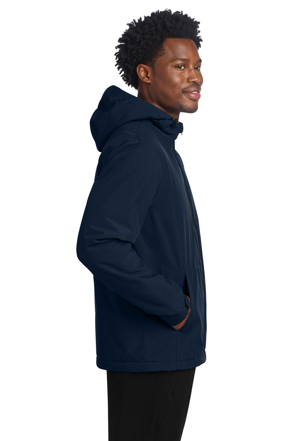 Sport-Tek Waterproof Insulated Jacket JST56 - True Navy - side