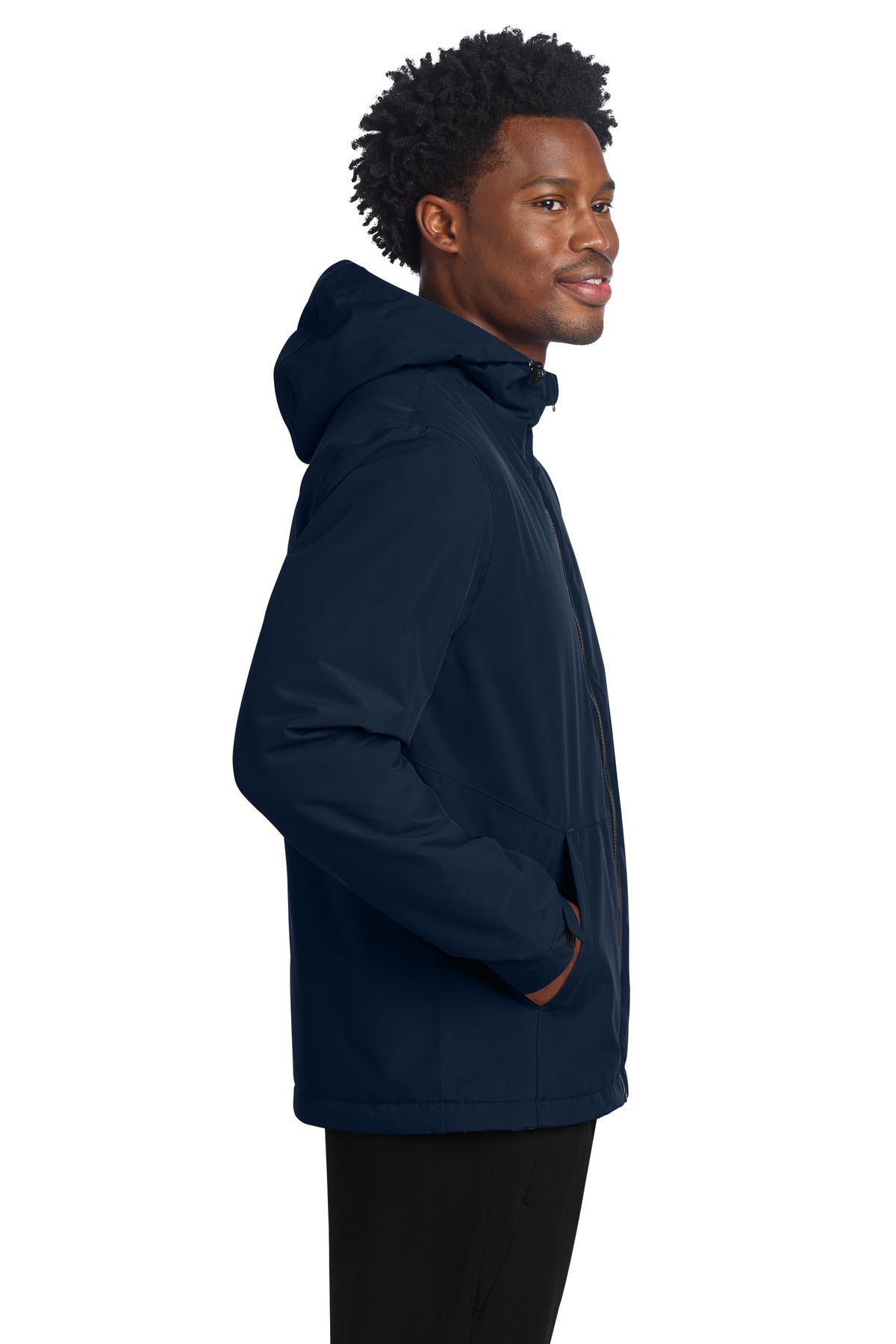 Sport-Tek Waterproof Insulated Jacket JST56 - True Navy - side