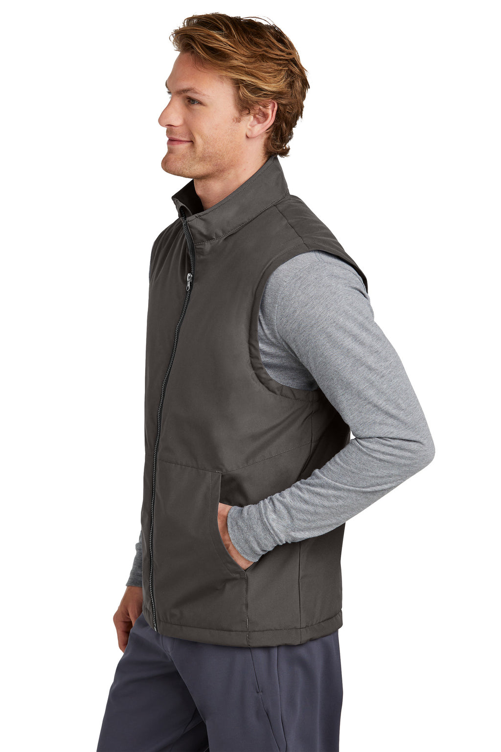 Sport-Tek Insulated Vest JST57 - Graphite - side