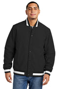 Sport-Tek Insulated Varsity Jacket JST58 - Black - front