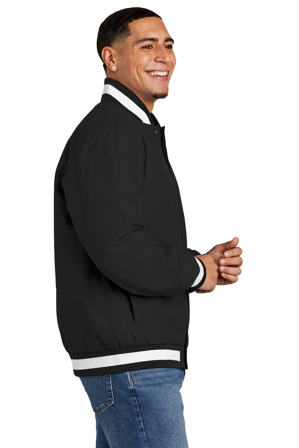Sport-Tek Insulated Varsity Jacket JST58 - Black - side