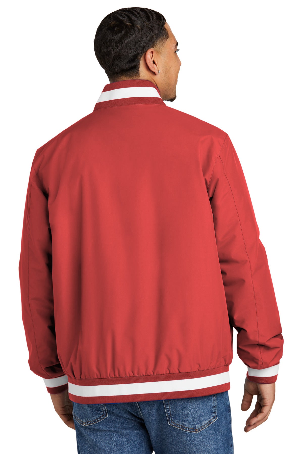 Sport-Tek Insulated Varsity Jacket JST58 - Deep Red - back