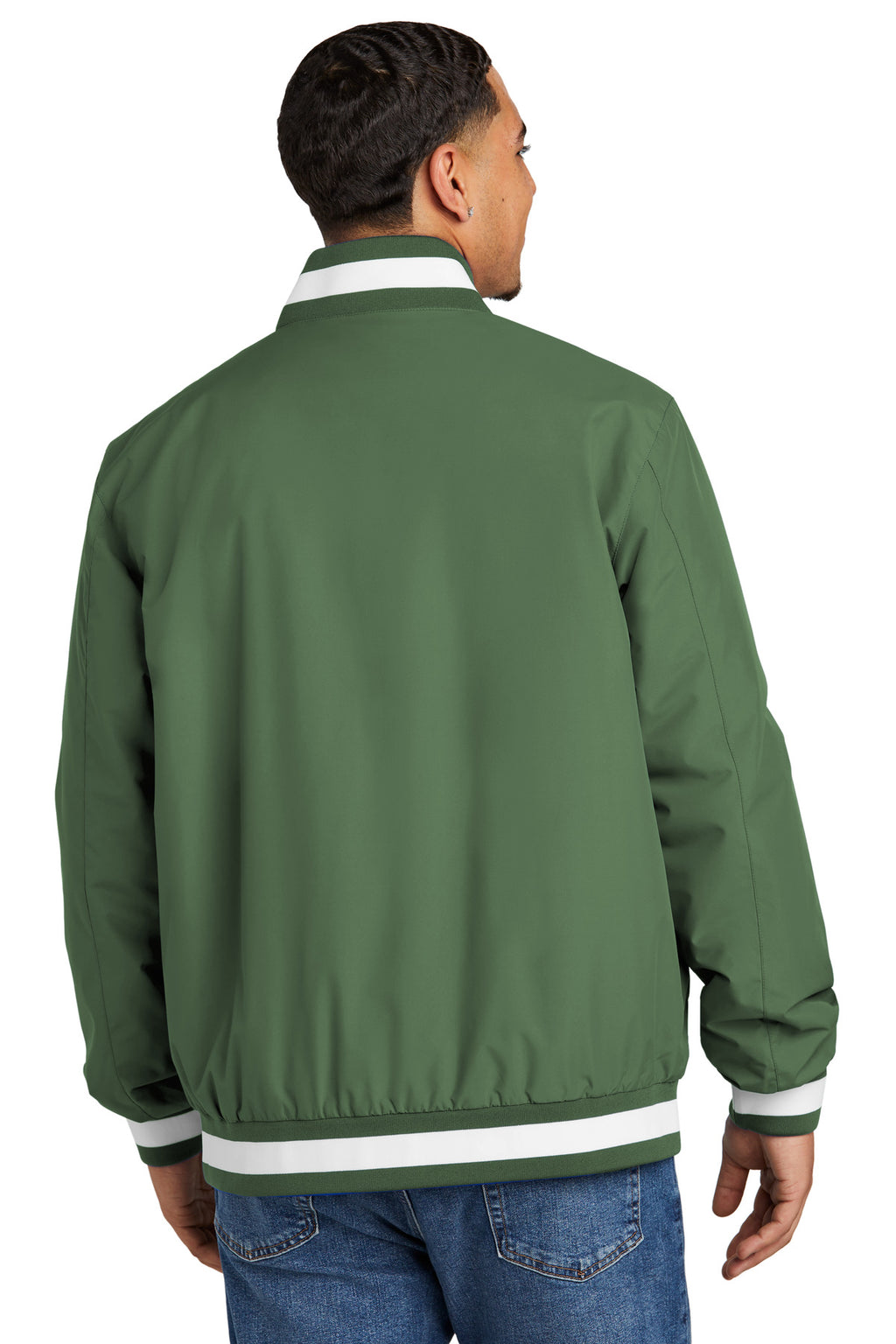 Sport-Tek Insulated Varsity Jacket JST58 - Forest Green - back