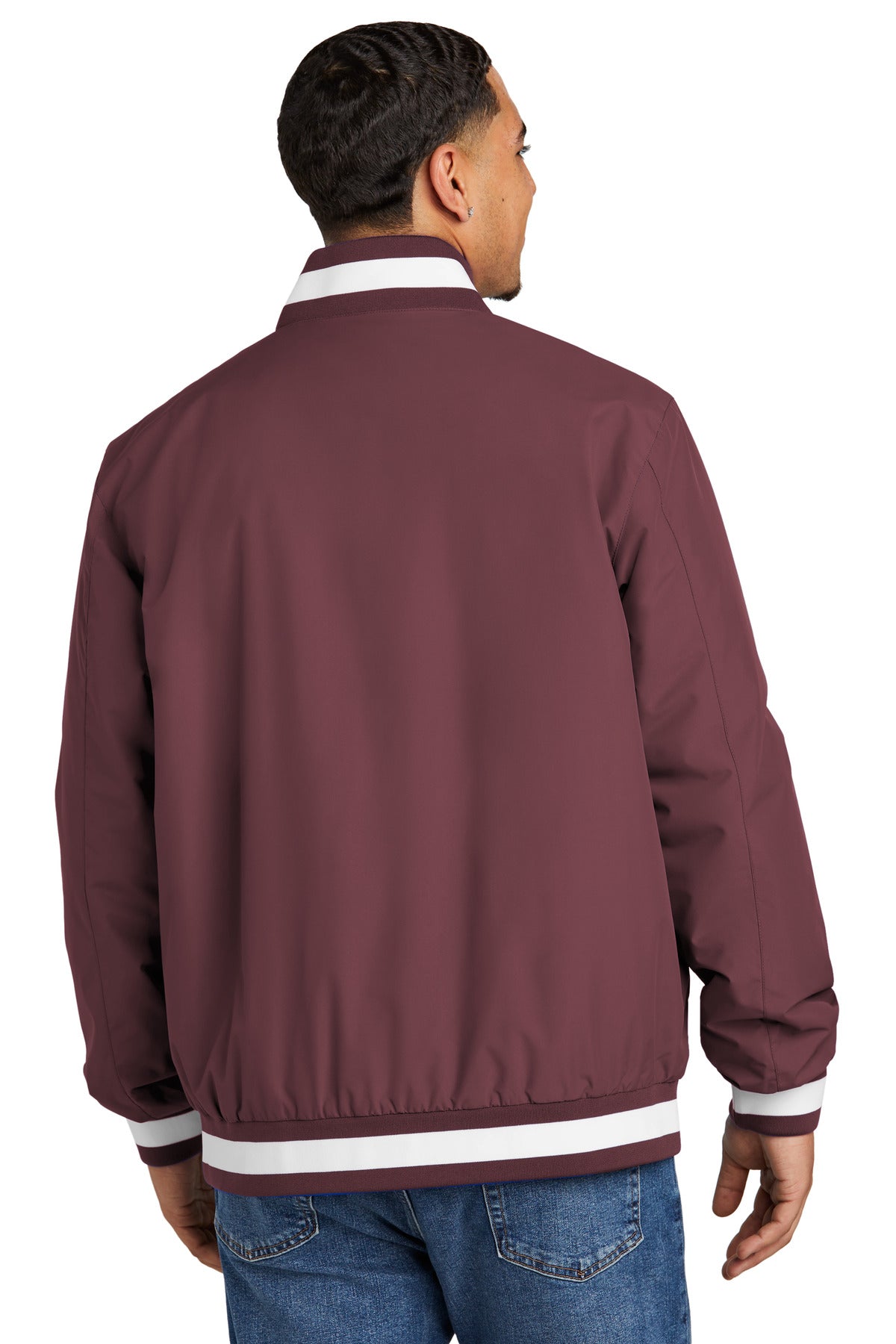 Sport-Tek Insulated Varsity Jacket JST58 - Maroon - back