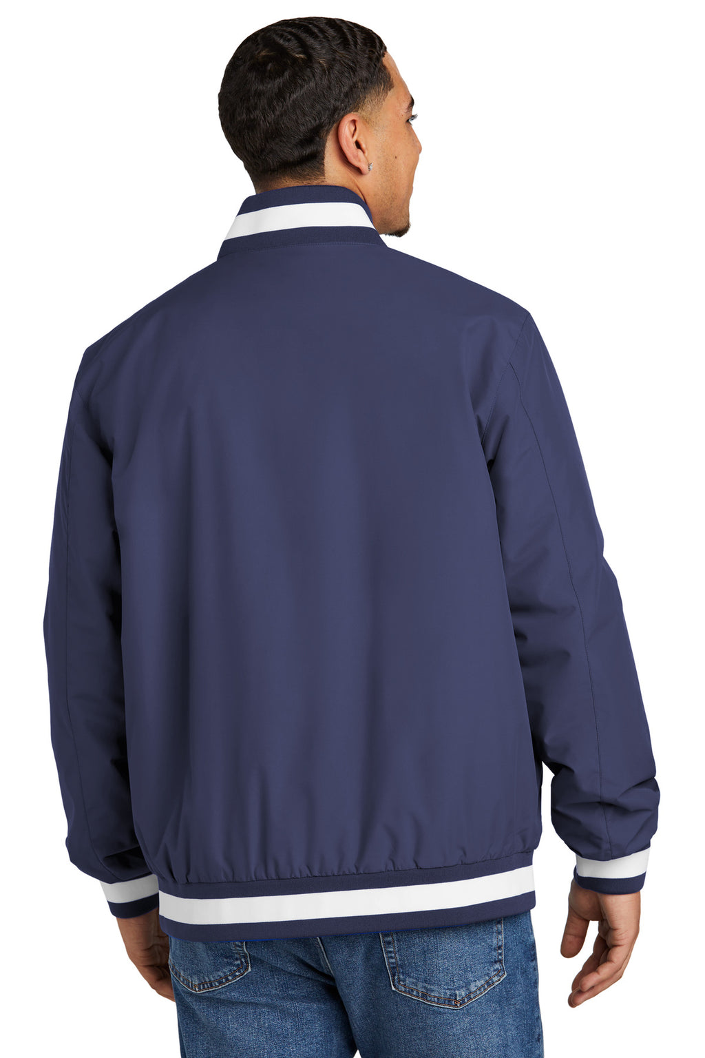 Sport-Tek Insulated Varsity Jacket JST58 - True Navy - back