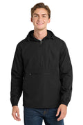Sport-Tek Packable Anorak. JST66 - Black - front