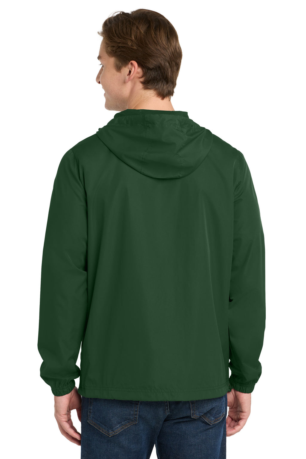 Sport-Tek Packable Anorak. JST66 - Forest Green - back