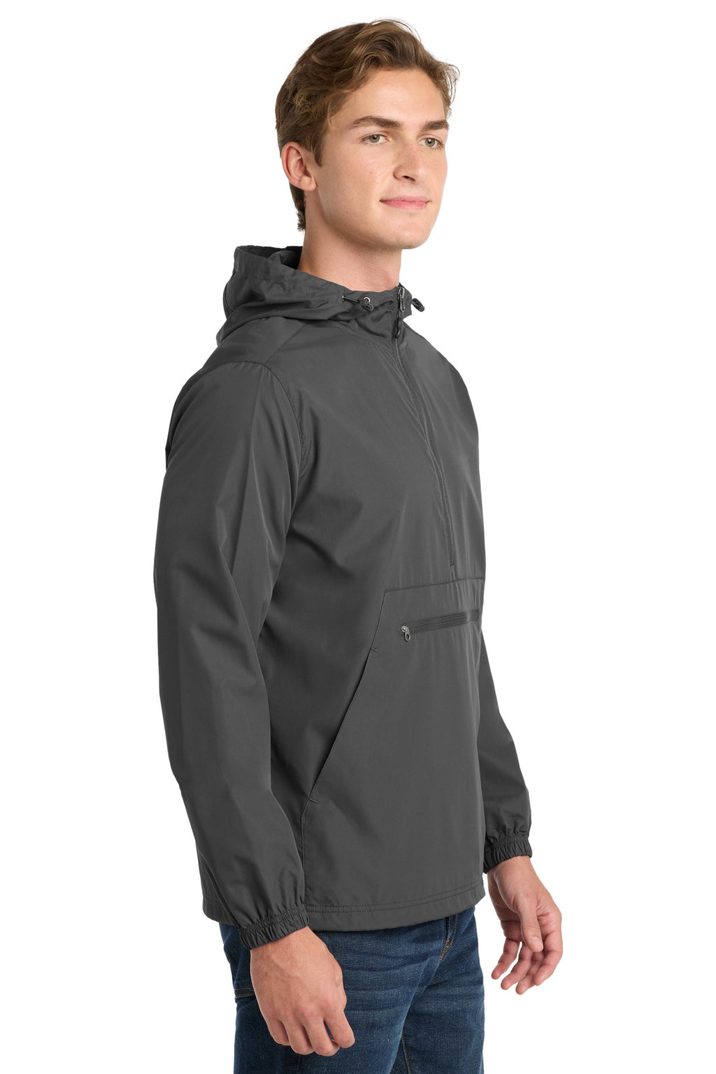 Sport-Tek Packable Anorak. JST66 - Graphite - side
