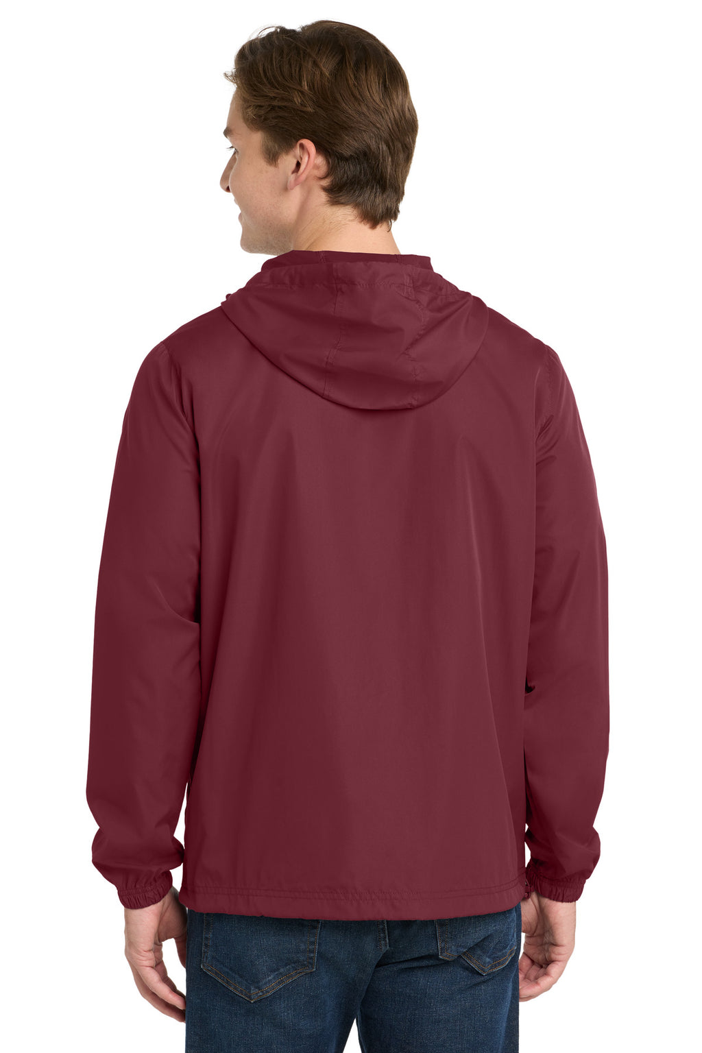 Sport-Tek Packable Anorak. JST66 - Maroon - back