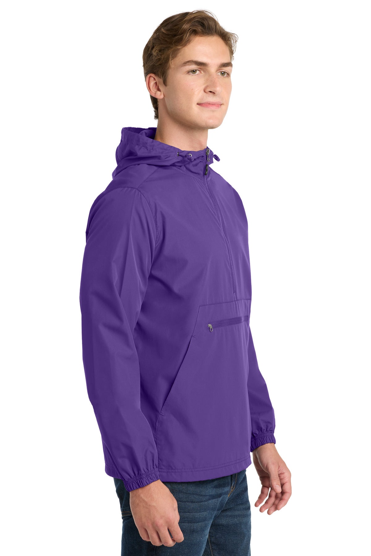 Sport-Tek Packable Anorak. JST66 - Purple - side