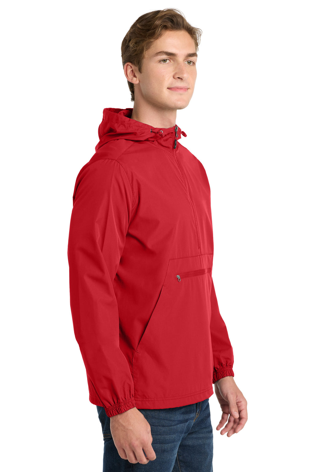 Sport-Tek Packable Anorak. JST66 - True Red - side