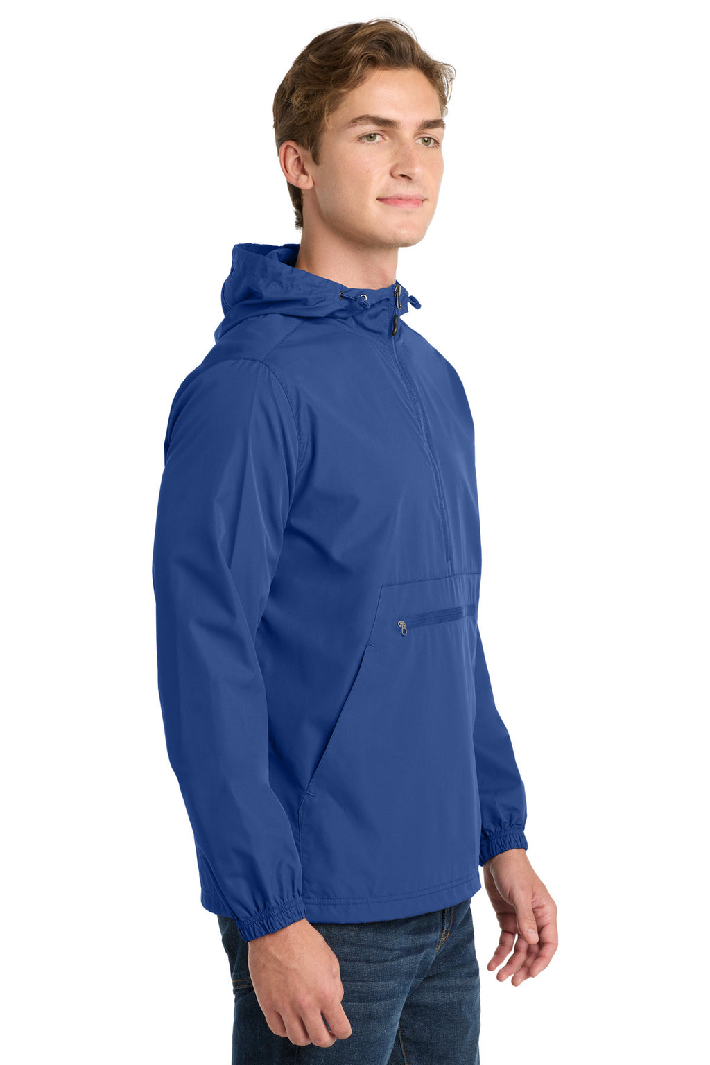Sport-Tek Packable Anorak. JST66 - True Royal - side