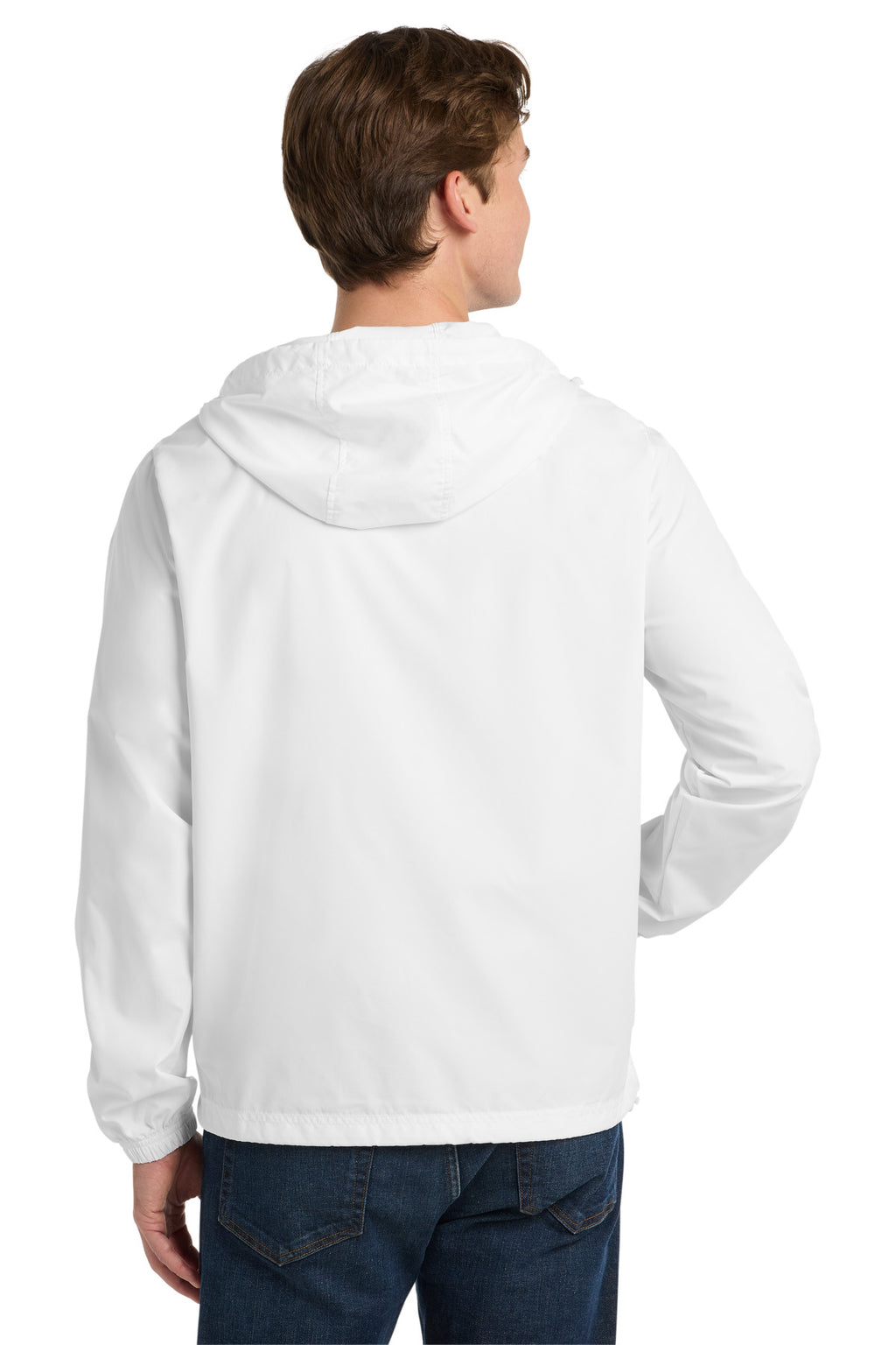 Sport-Tek Packable Anorak. JST66 - White - back
