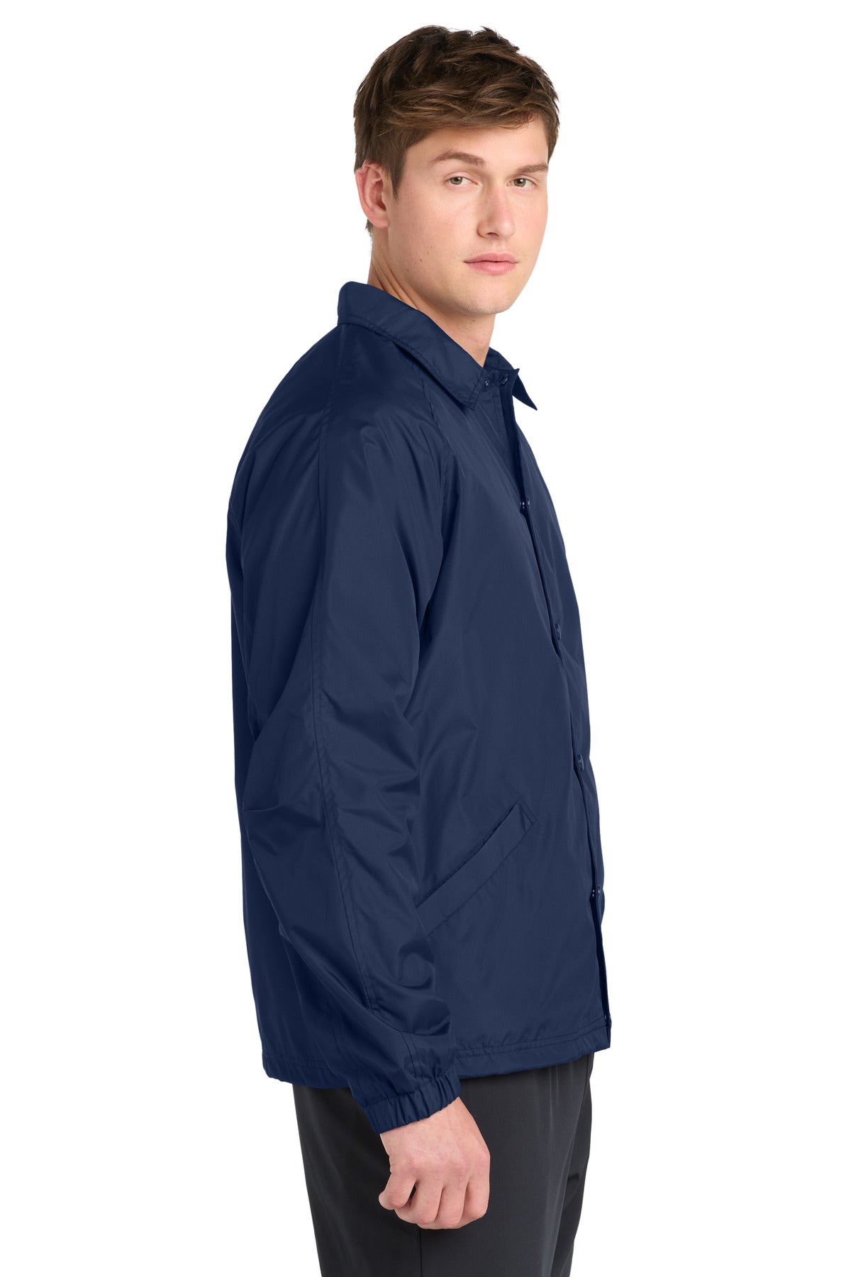 Sport-Tek Sideline Jacket. JST71 - True Navy - side
