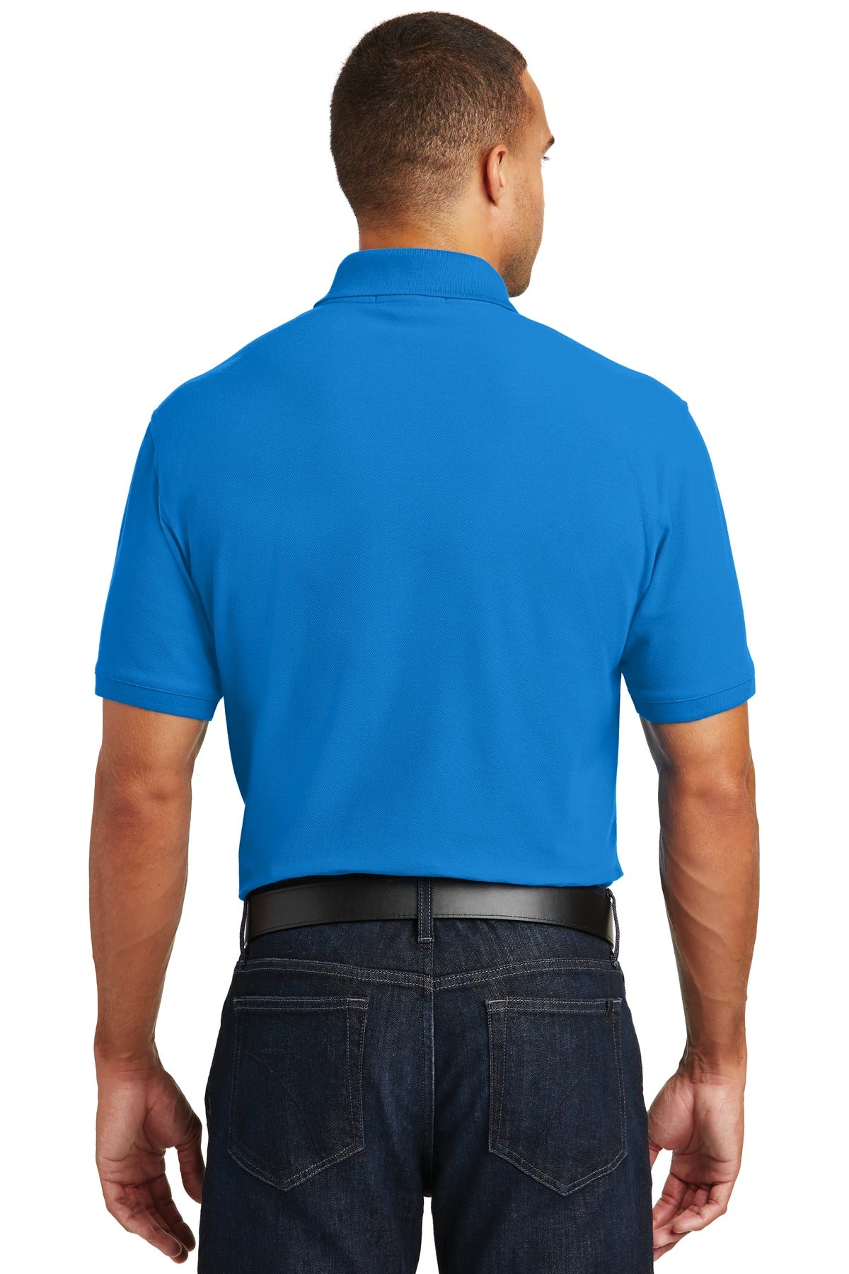Port Authority Core Classic Pique Pocket Polo. K100P - Coastal Blue - back