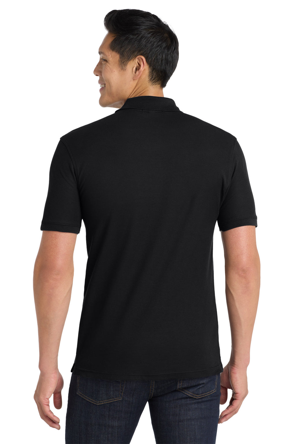 Port Authority Core Classic Pique Pocket Polo. K100P - Deep Black - back