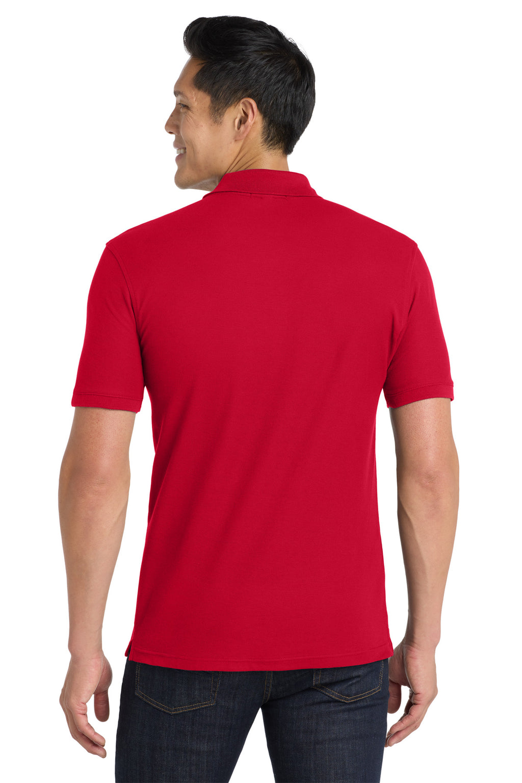 Port Authority Core Classic Pique Pocket Polo. K100P - Rich Red - back