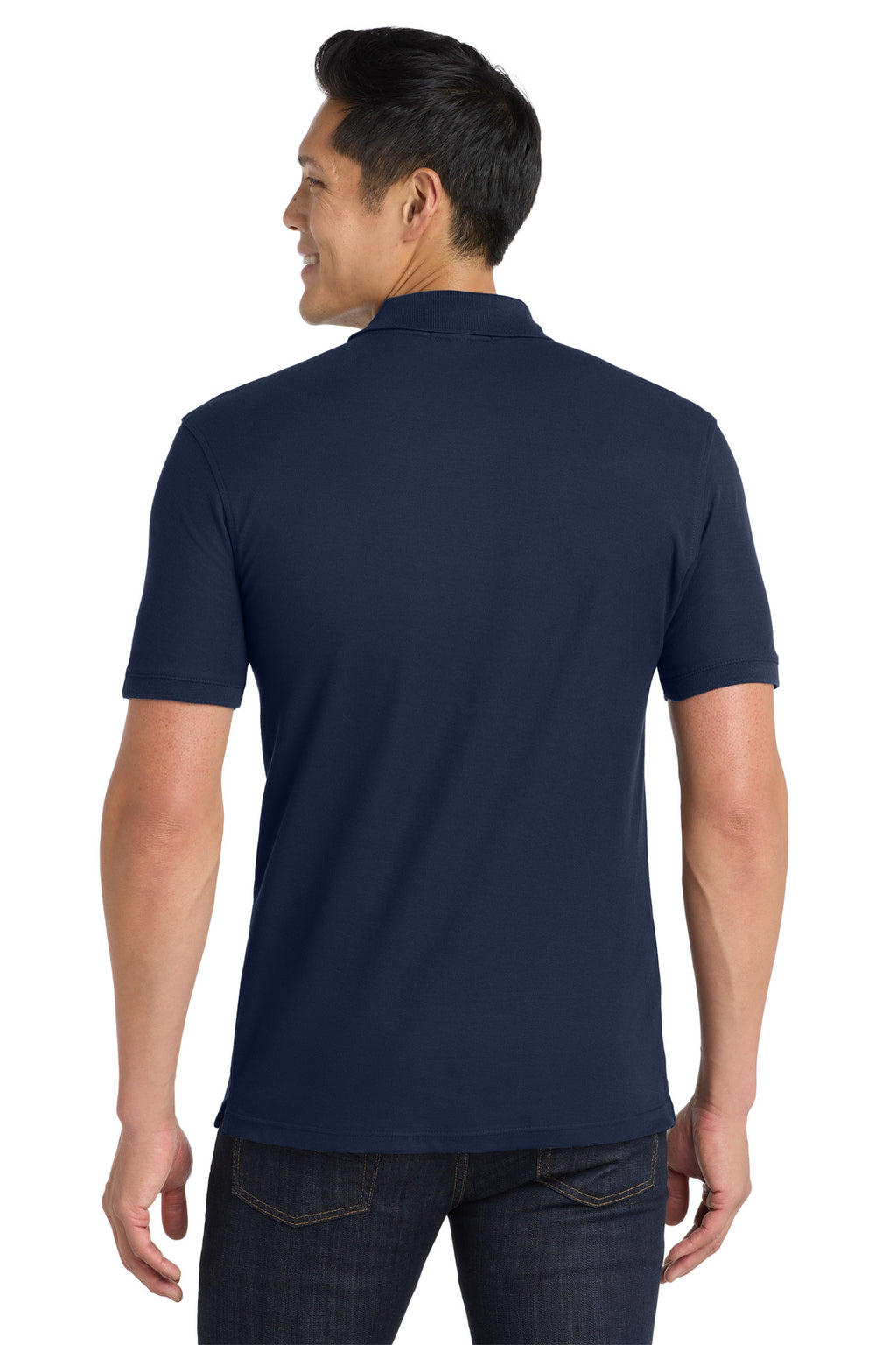 Port Authority Core Classic Pique Pocket Polo. K100P - River Blue Navy - back