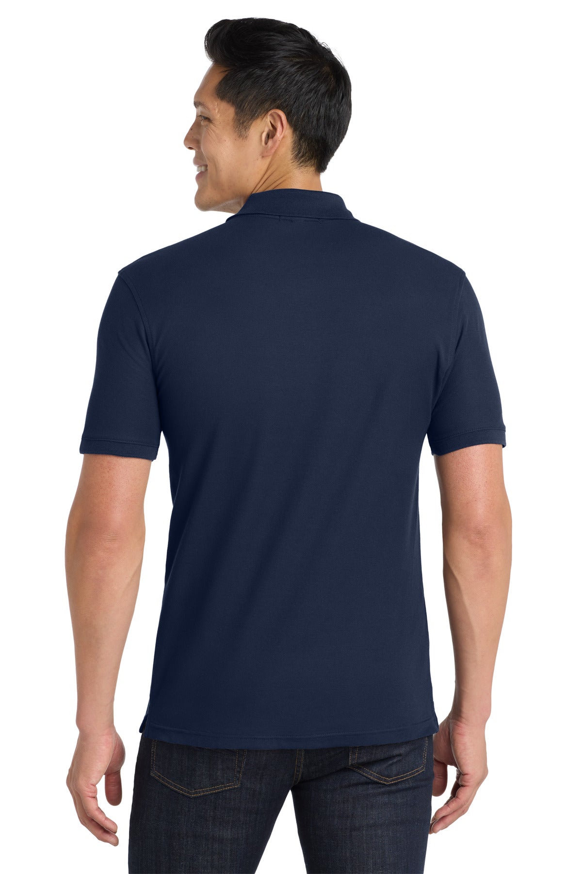 Port Authority Core Classic Pique Pocket Polo. K100P - River Blue Navy - back