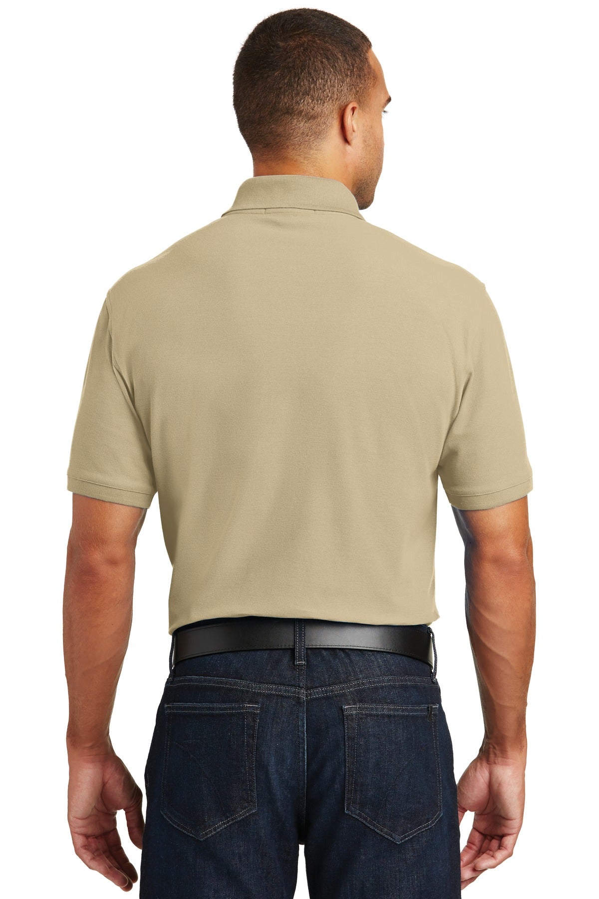Port Authority Core Classic Pique Pocket Polo. K100P - Wheat - back