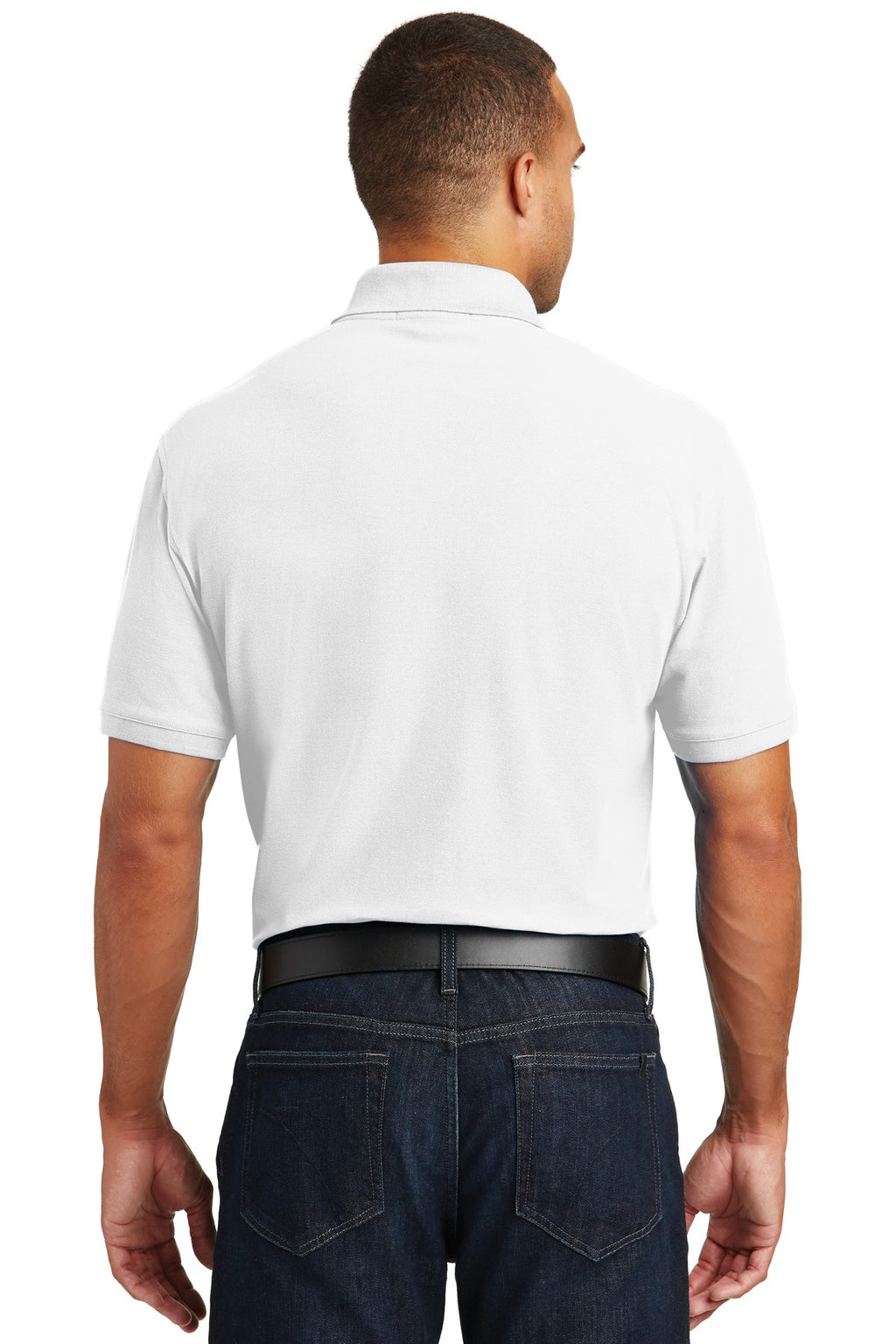 Port Authority Core Classic Pique Pocket Polo. K100P - White - back