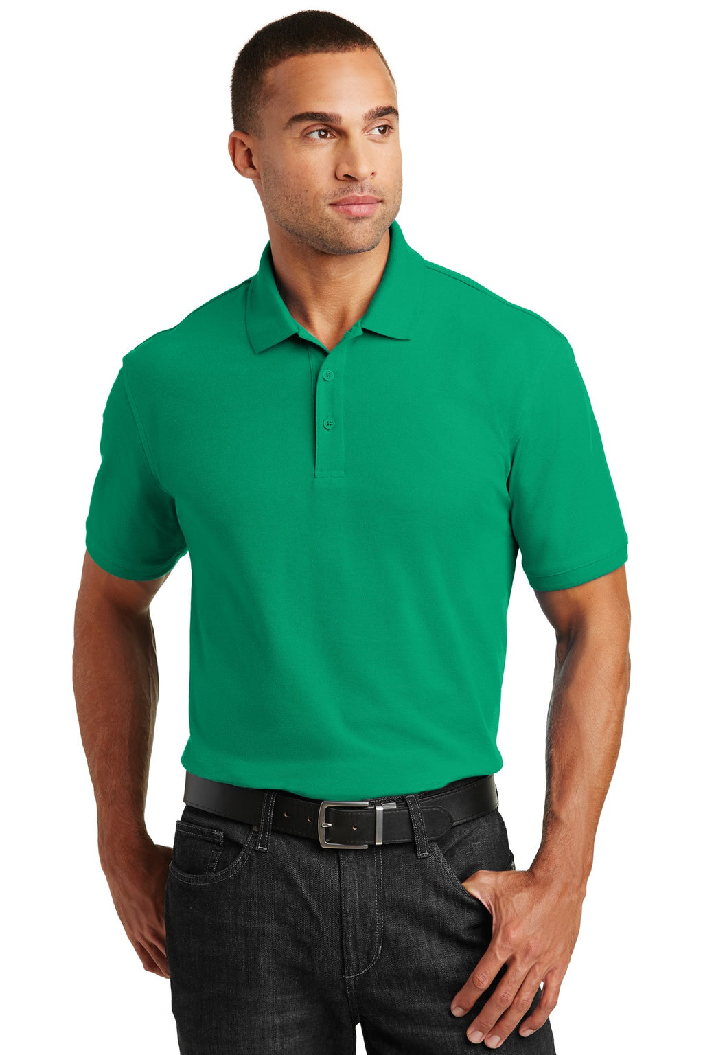 Port Authority Core Classic Pique Polo. K100 - Bright Kelly Green - front