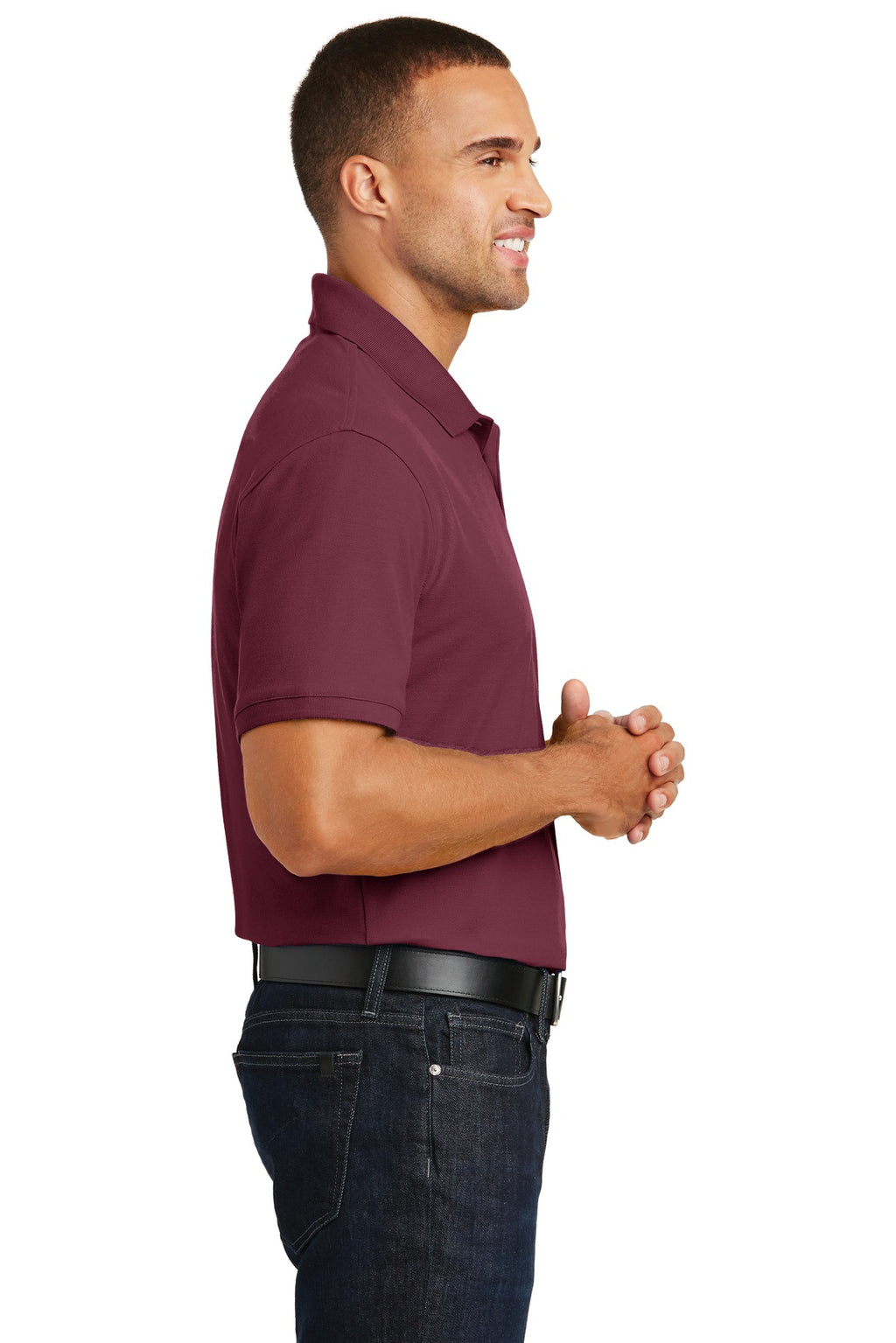 Port Authority Core Classic Pique Polo. K100 - Burgundy - side