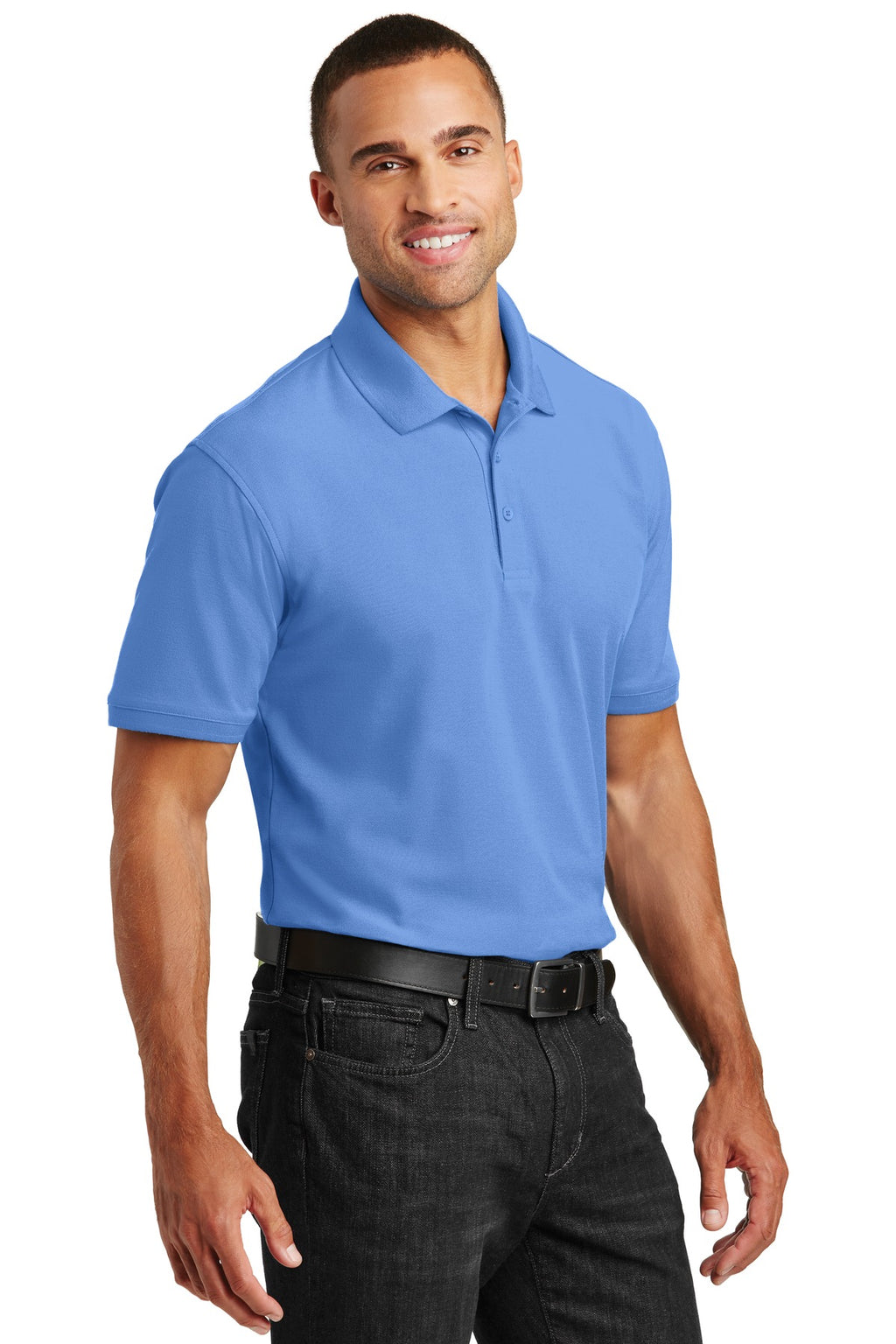 Port Authority Core Classic Pique Polo. K100 - Carolina Blue - three_q