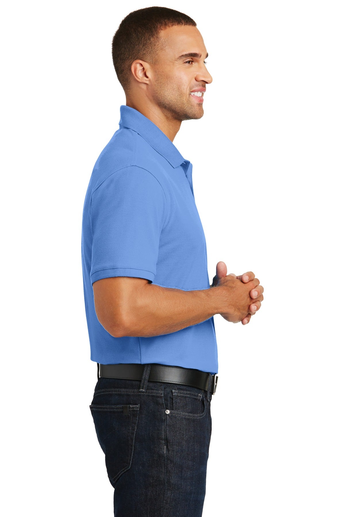 Port Authority Core Classic Pique Polo. K100 - Carolina Blue - side