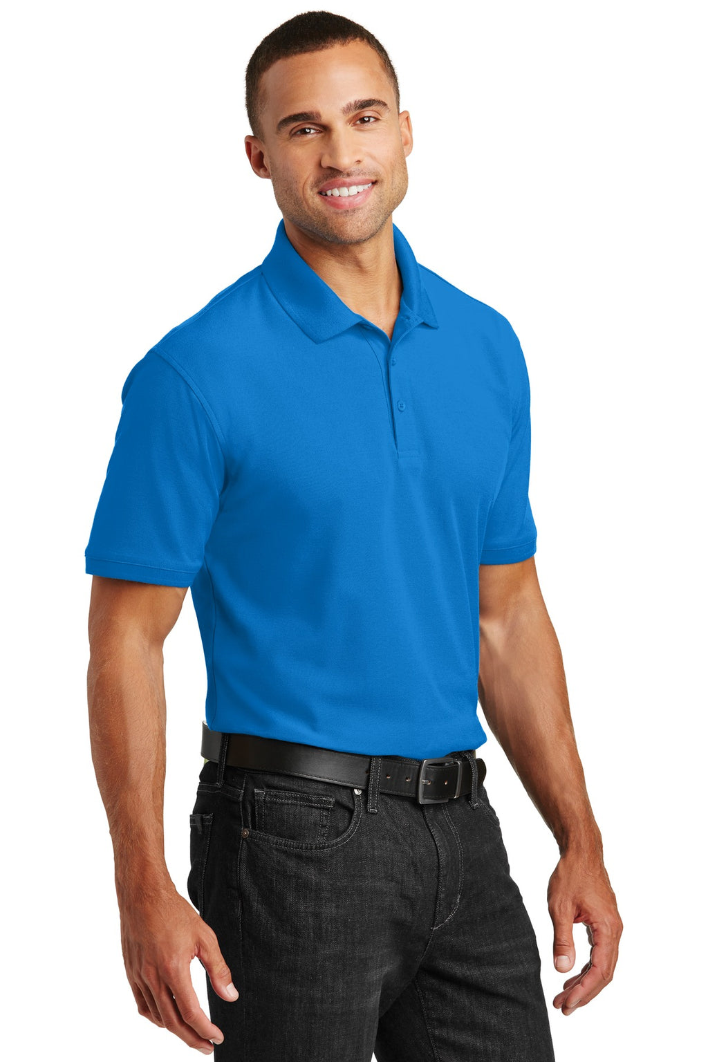 Port Authority Core Classic Pique Polo. K100 - Coastal Blue - three_q