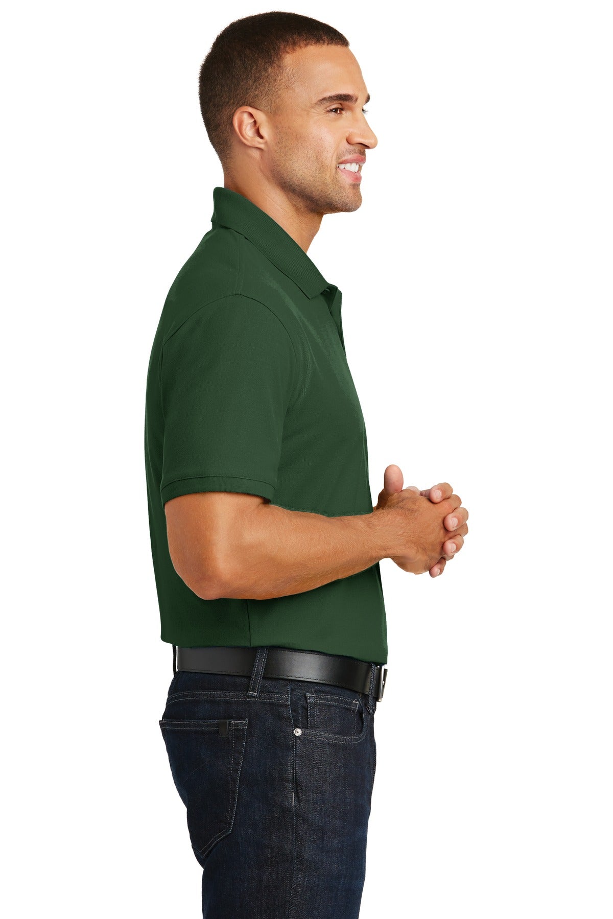 Port Authority Core Classic Pique Polo. K100 - Deep Forest Green - side