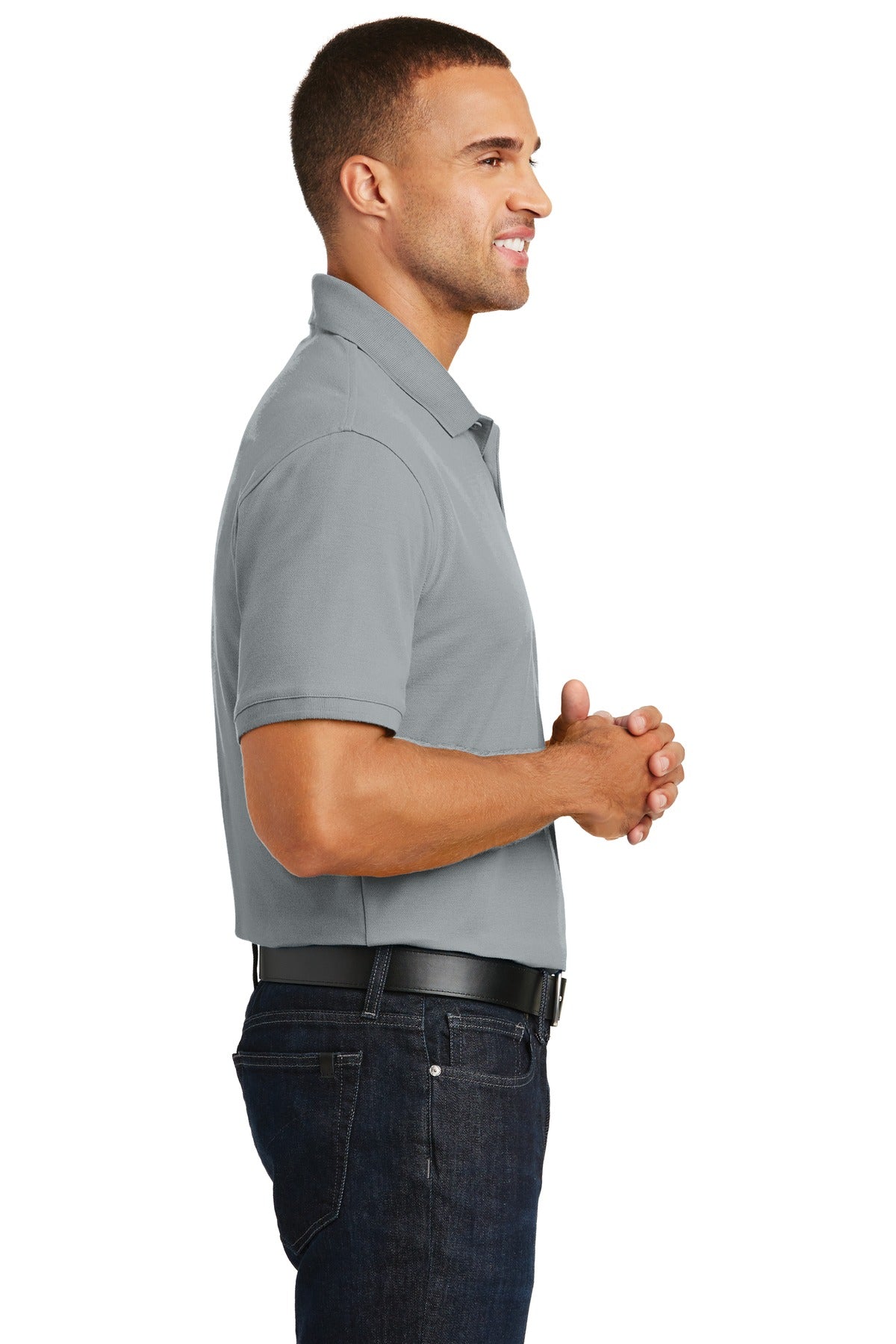 Port Authority Core Classic Pique Polo. K100 - Gusty Grey - side