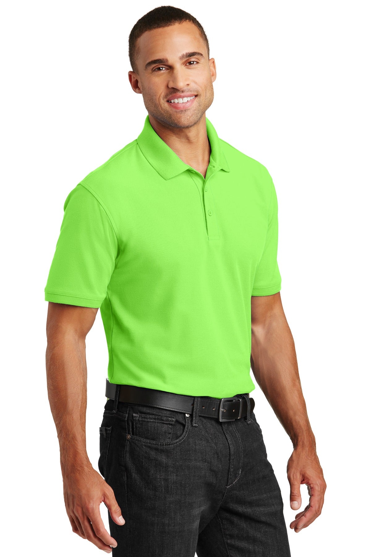 Port Authority Core Classic Pique Polo. K100 - Lime - three_q