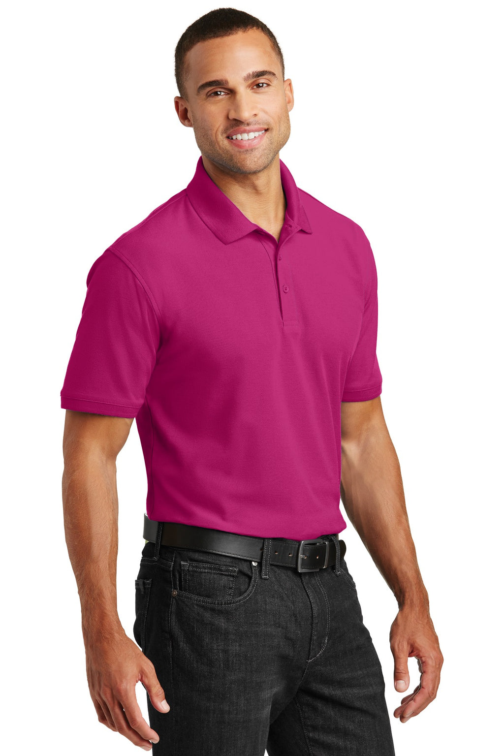 Port Authority Core Classic Pique Polo. K100 - Pink Azalea - three_q