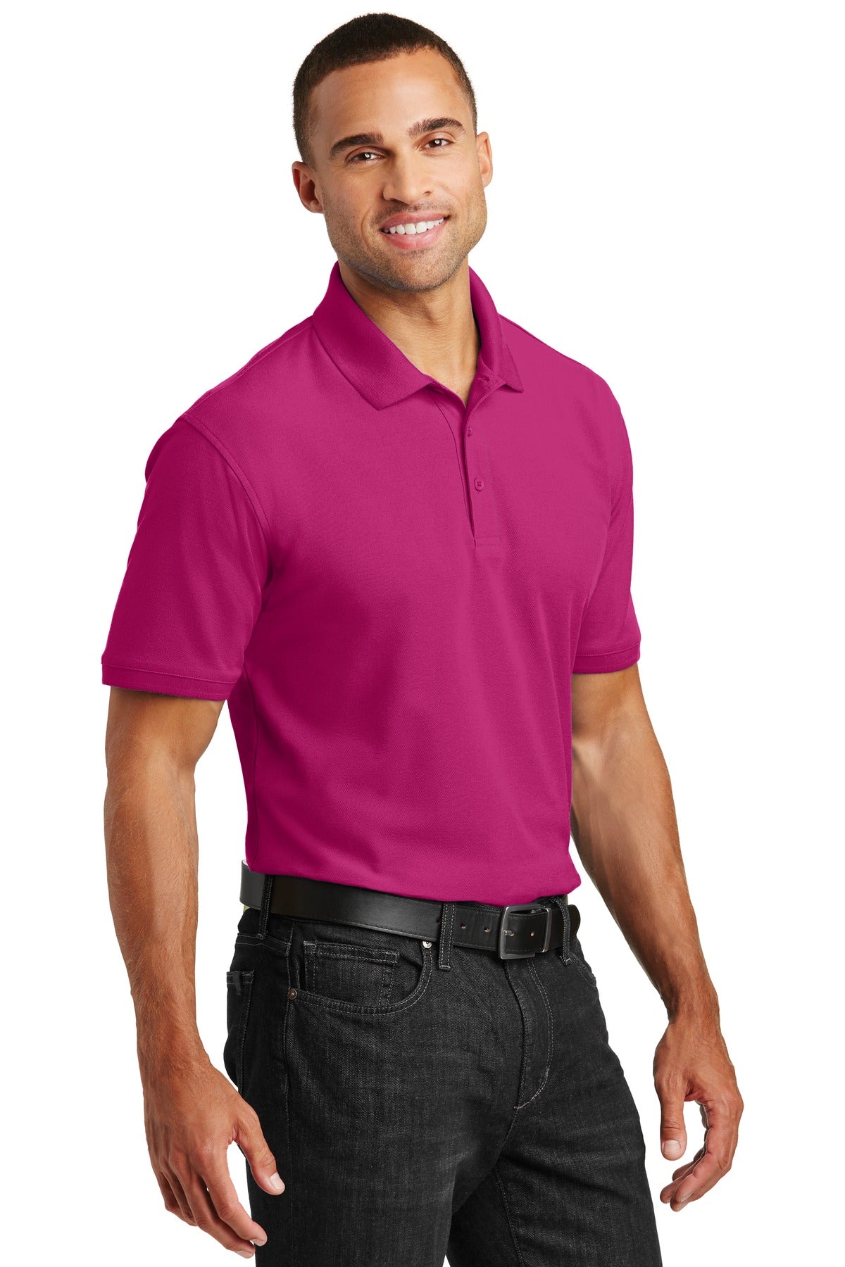 Port Authority Core Classic Pique Polo. K100 - Pink Azalea - three_q