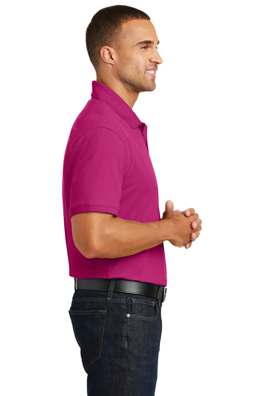 Port Authority Core Classic Pique Polo. K100 - Pink Azalea - side