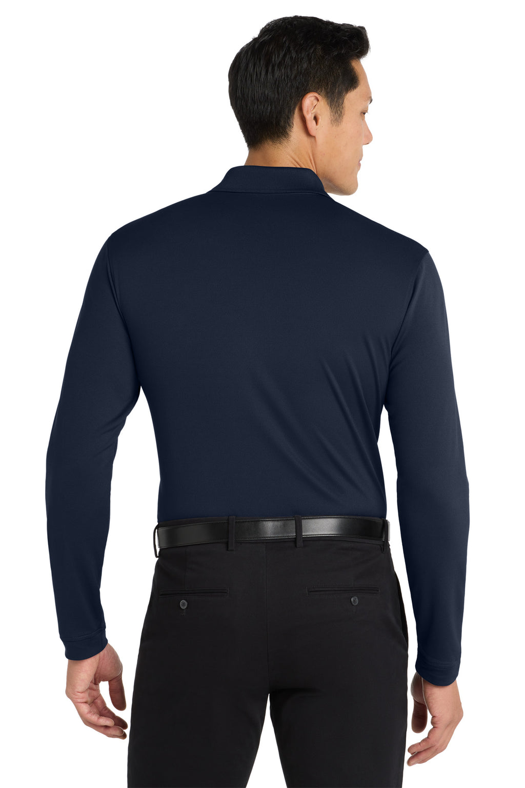 Port Authority Dry Zone UV Micro-Mesh Long Sleeve Polo K110LS - River Blue Navy - back