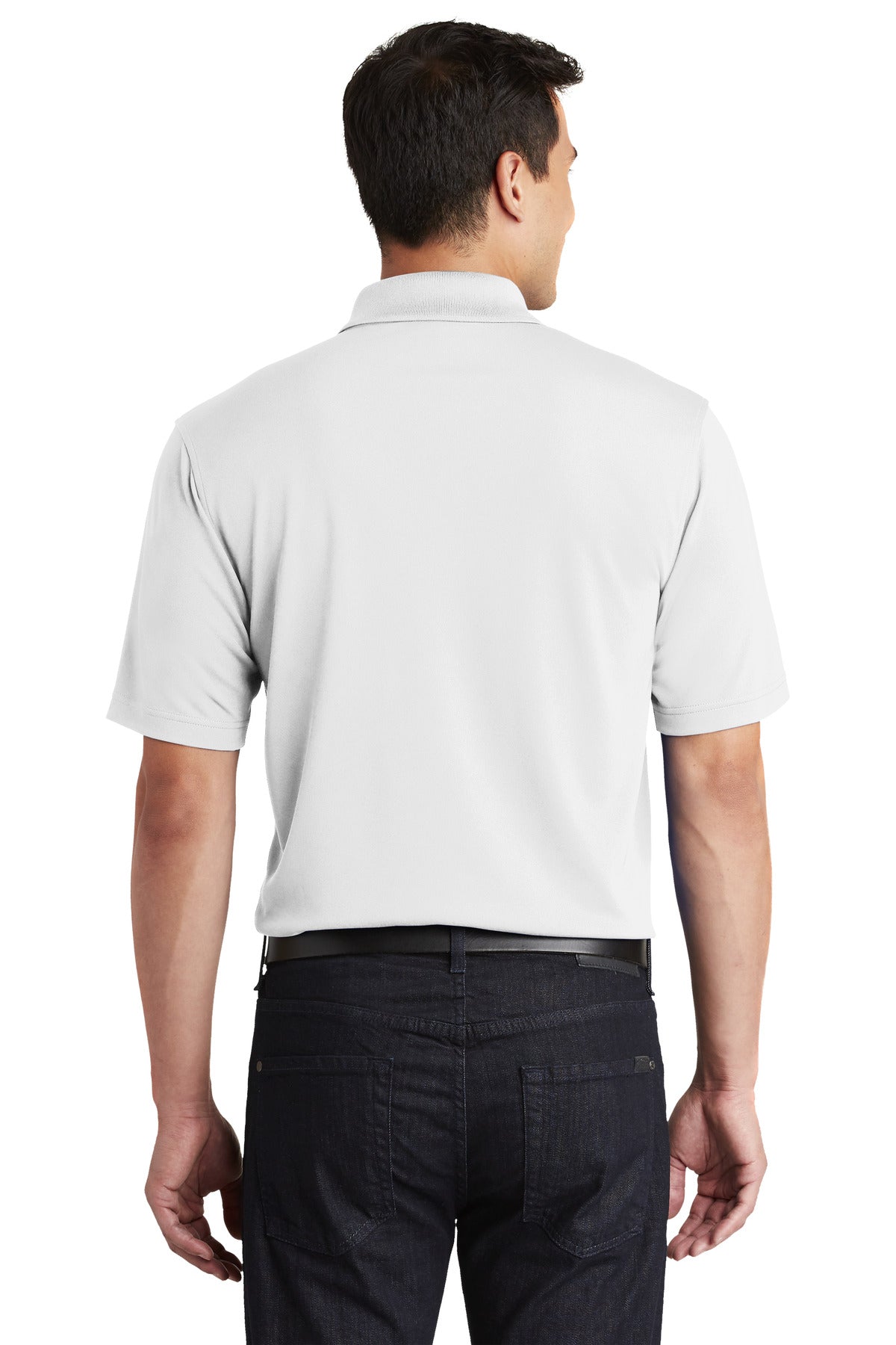 Port Authority Dry Zone UV Micro-Mesh Pocket Polo. K110P - White - back
