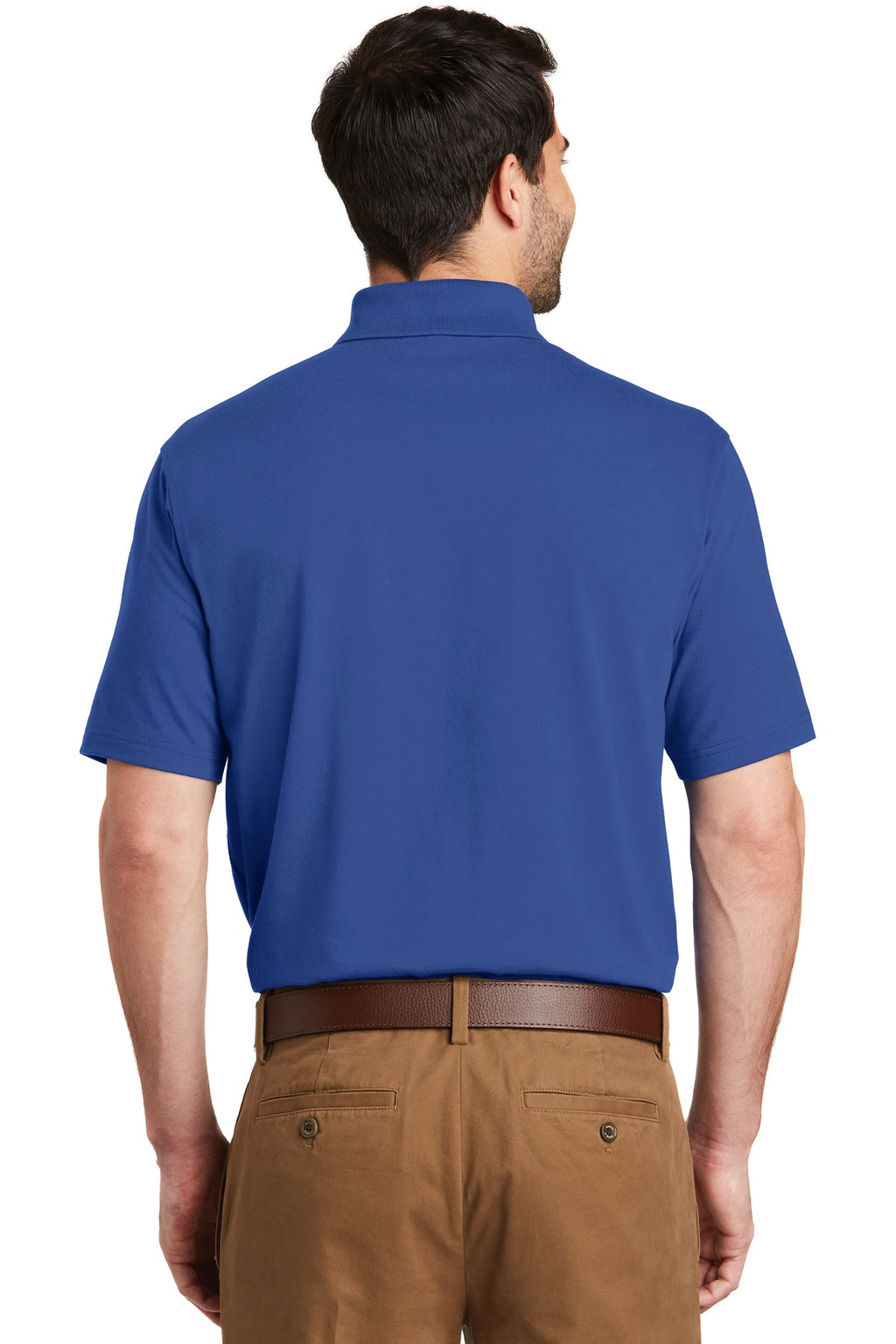 DISCONTINUED Port Authority SuperPro Knit Polo. K164 - True Blue - back